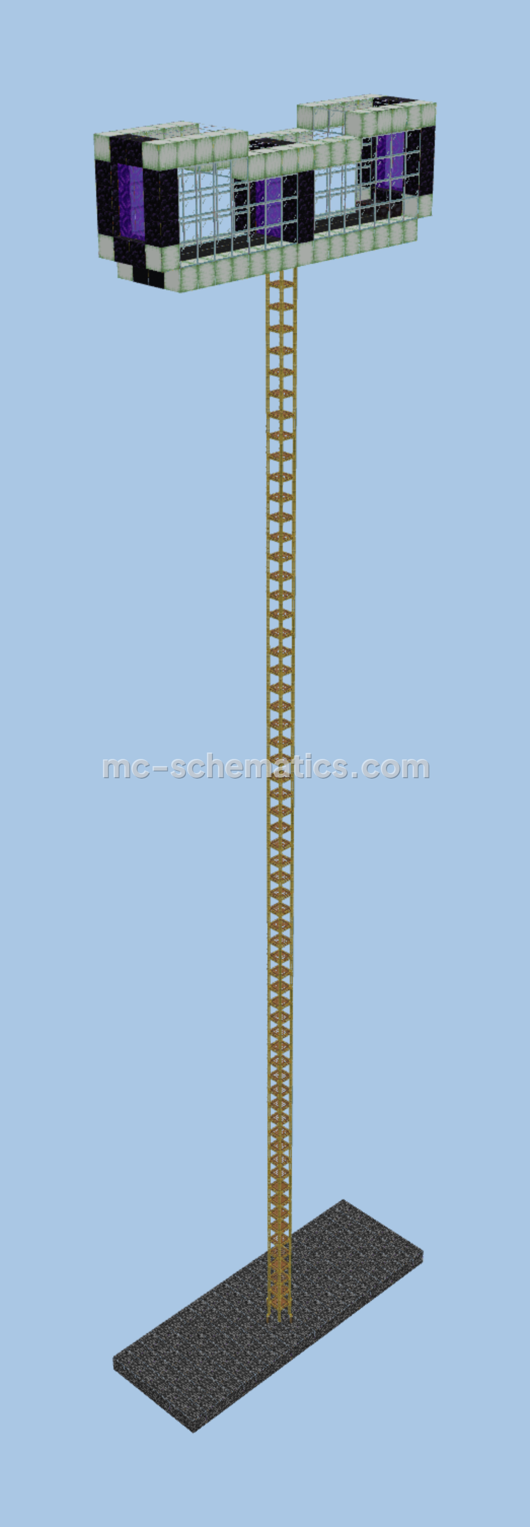 Nether Portal Creeper Farm Minecraft schematic preview