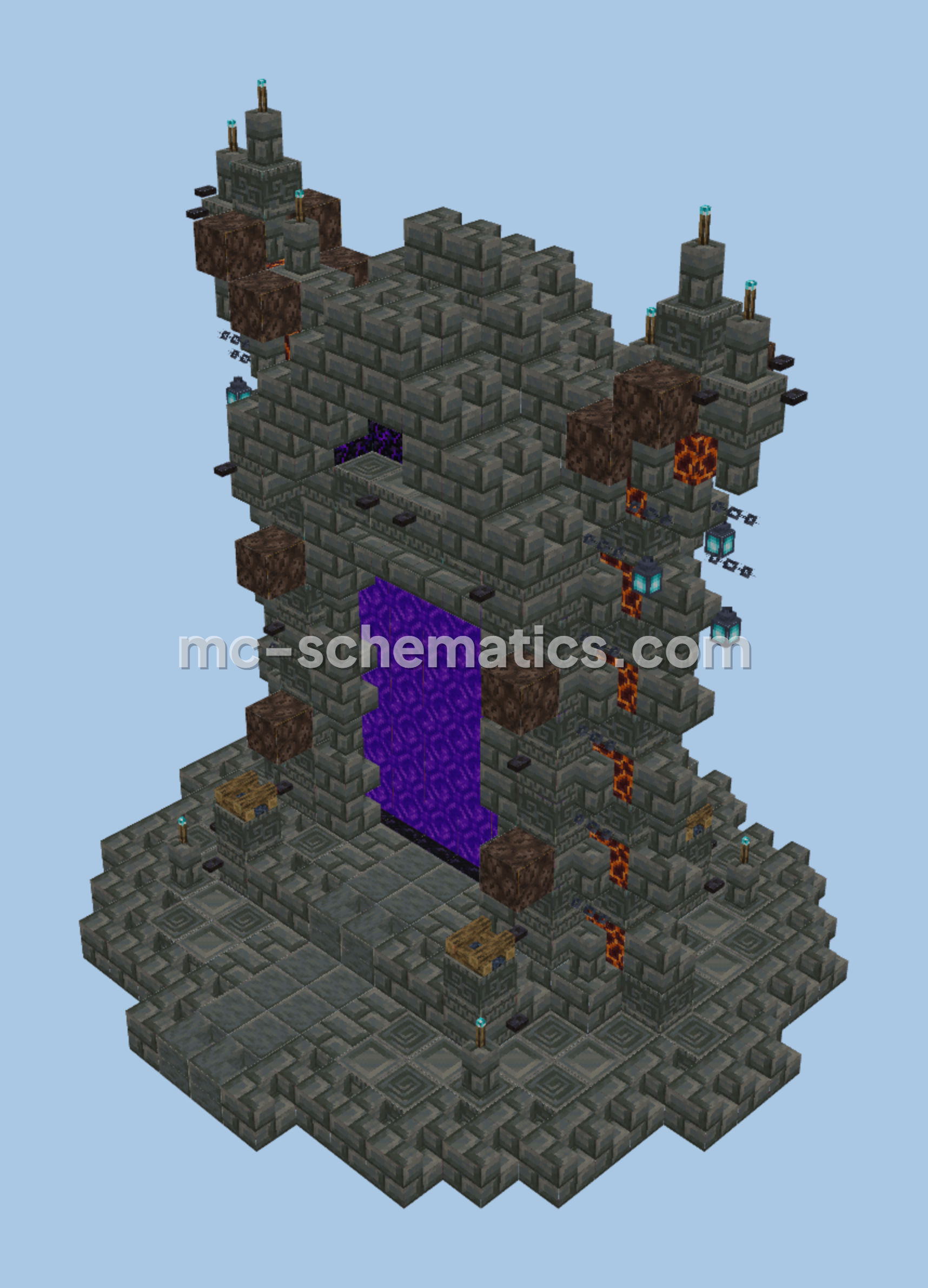 Nether Portal Decoration Minecraft schematic preview
