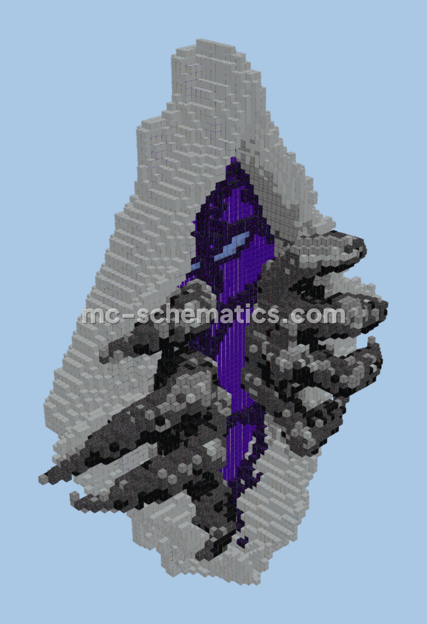 Nether Portal Dimensional Rift Decoration Minecraft schematic preview