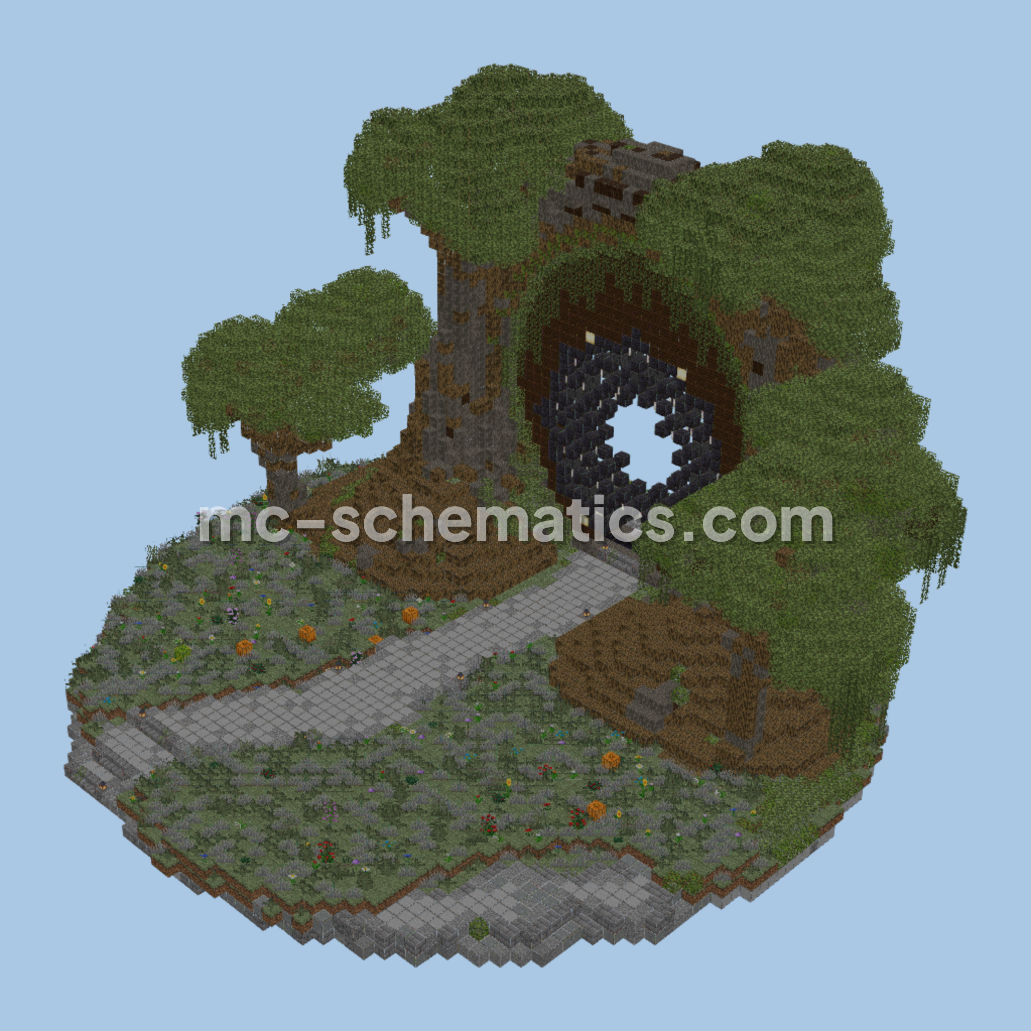 Nether Portal Forest Decor Minecraft schematic preview