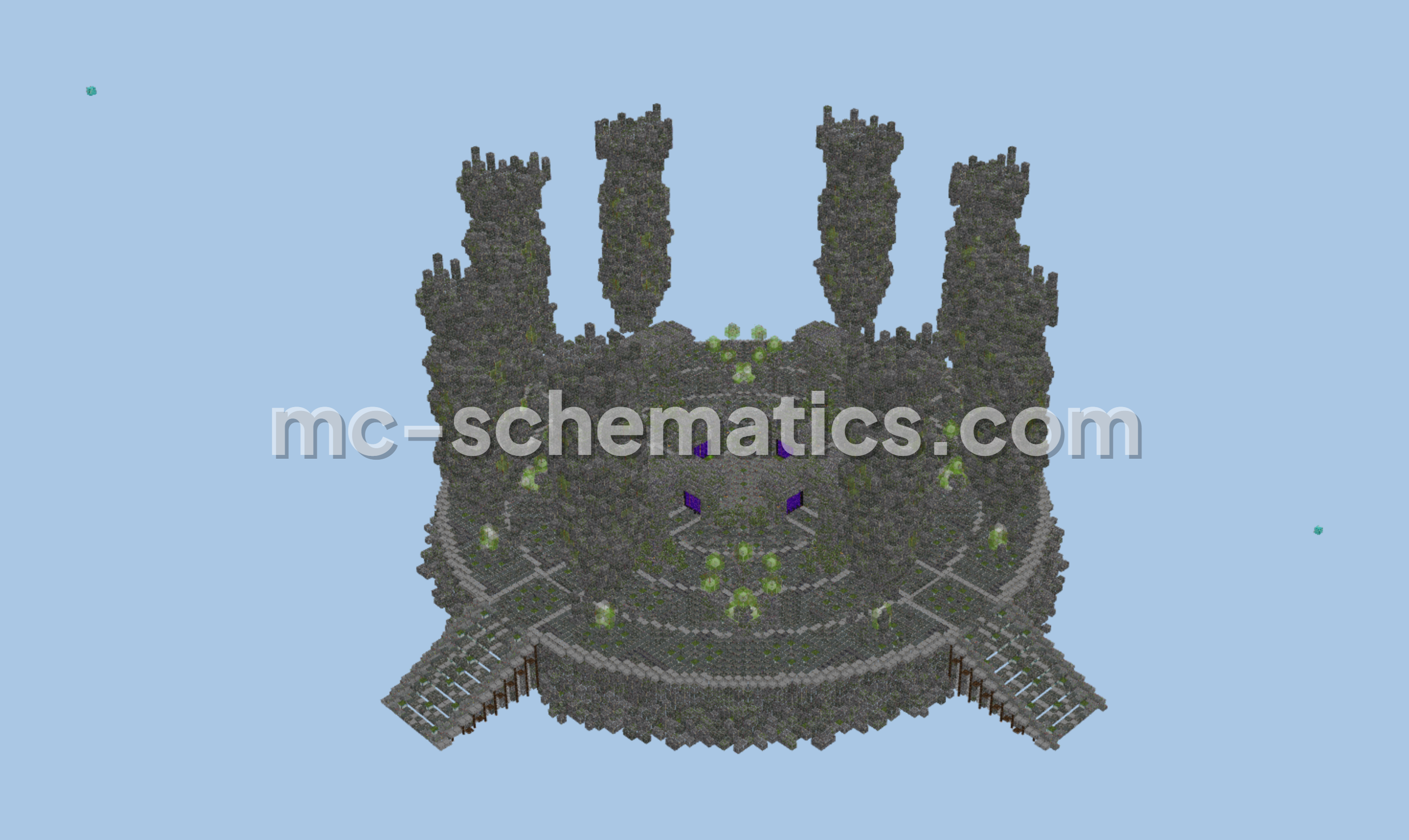 Nether Portal Hub Structure Minecraft schematic preview