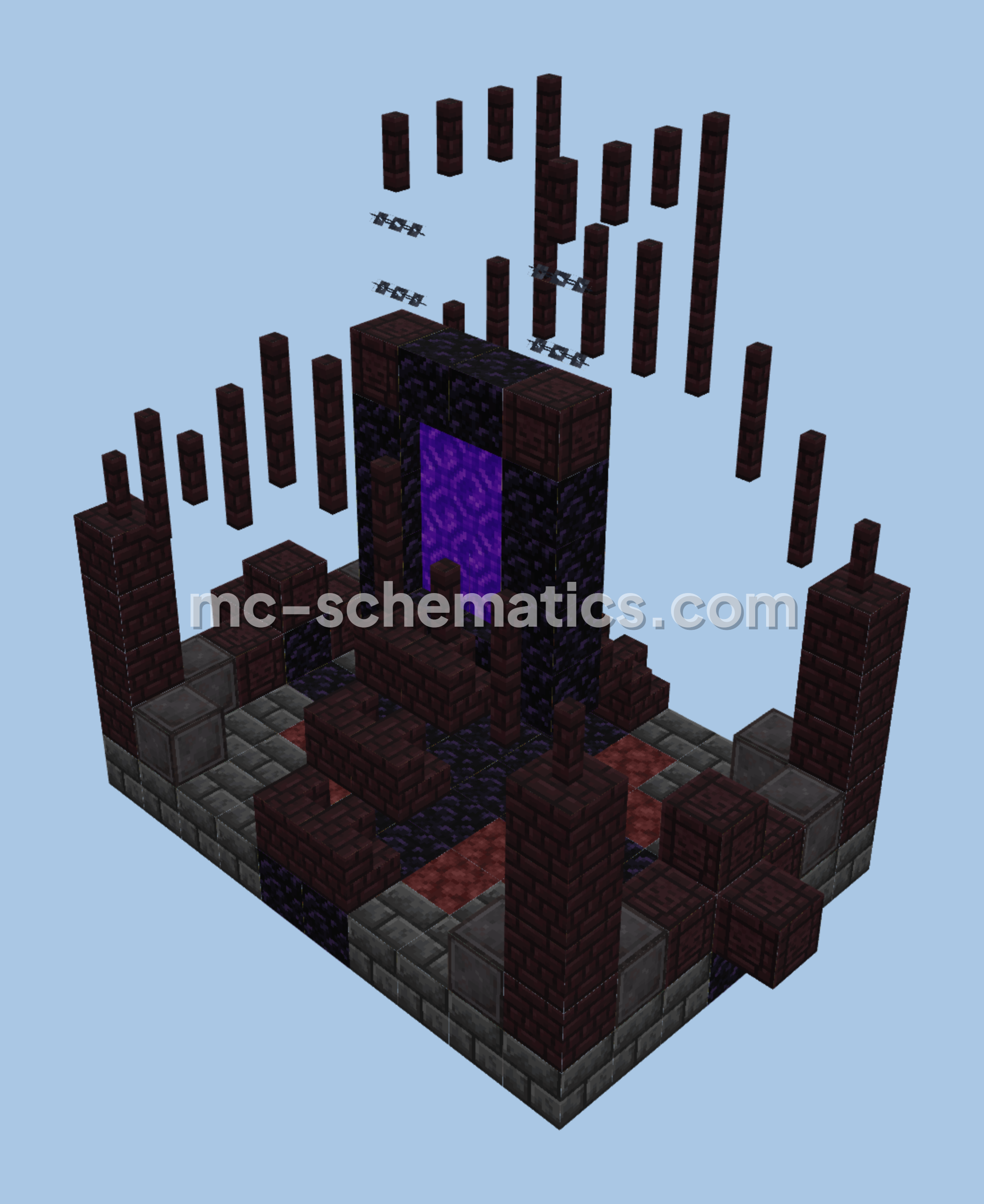 Nether Portal Spawn Point Minecraft schematic preview