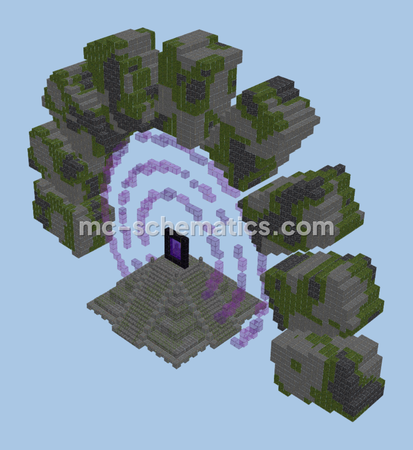 Nether Portal Structure with Runic Design Minecraft schematic preview