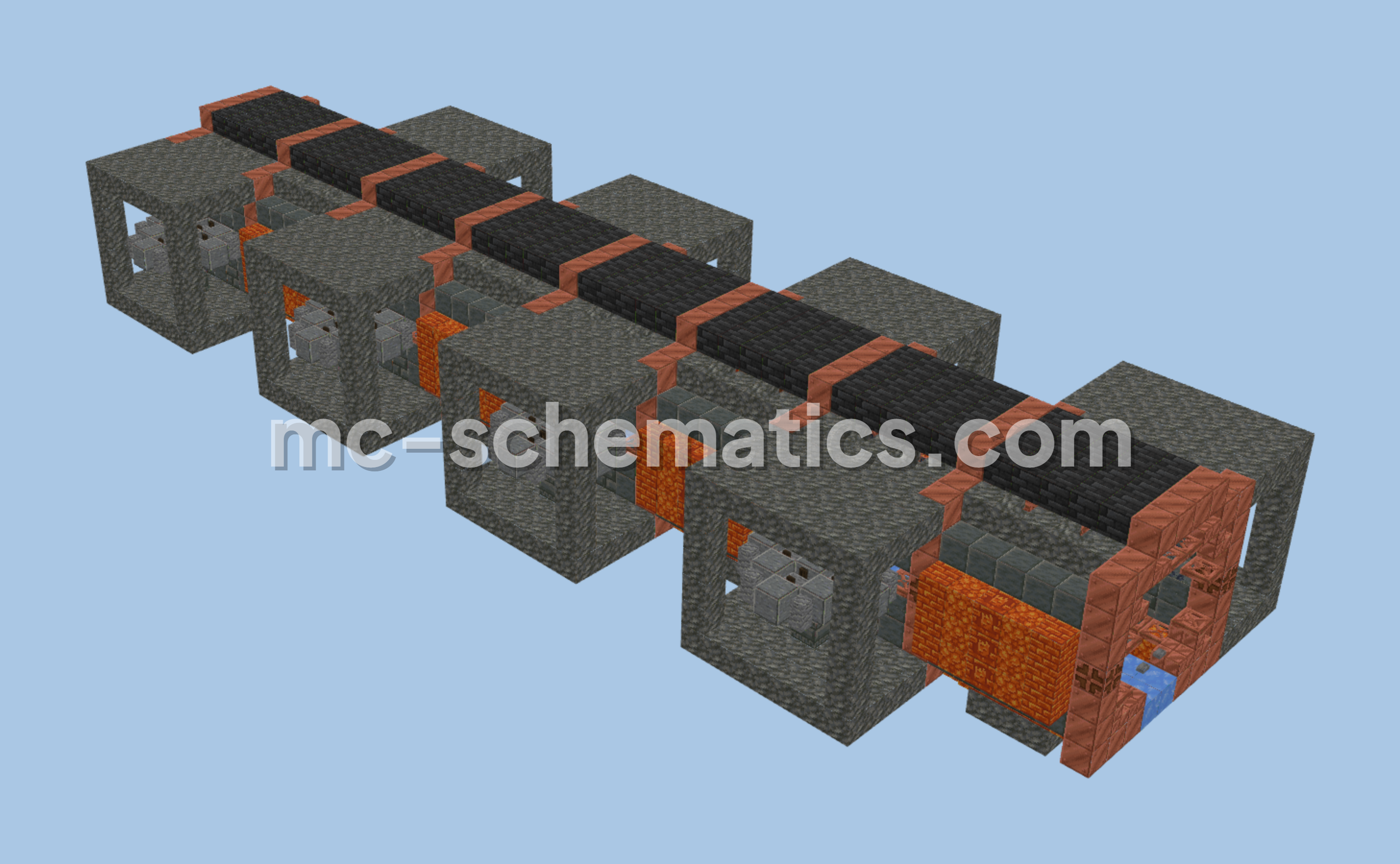 Nether Steampunk Tunnel Connector Minecraft schematic preview