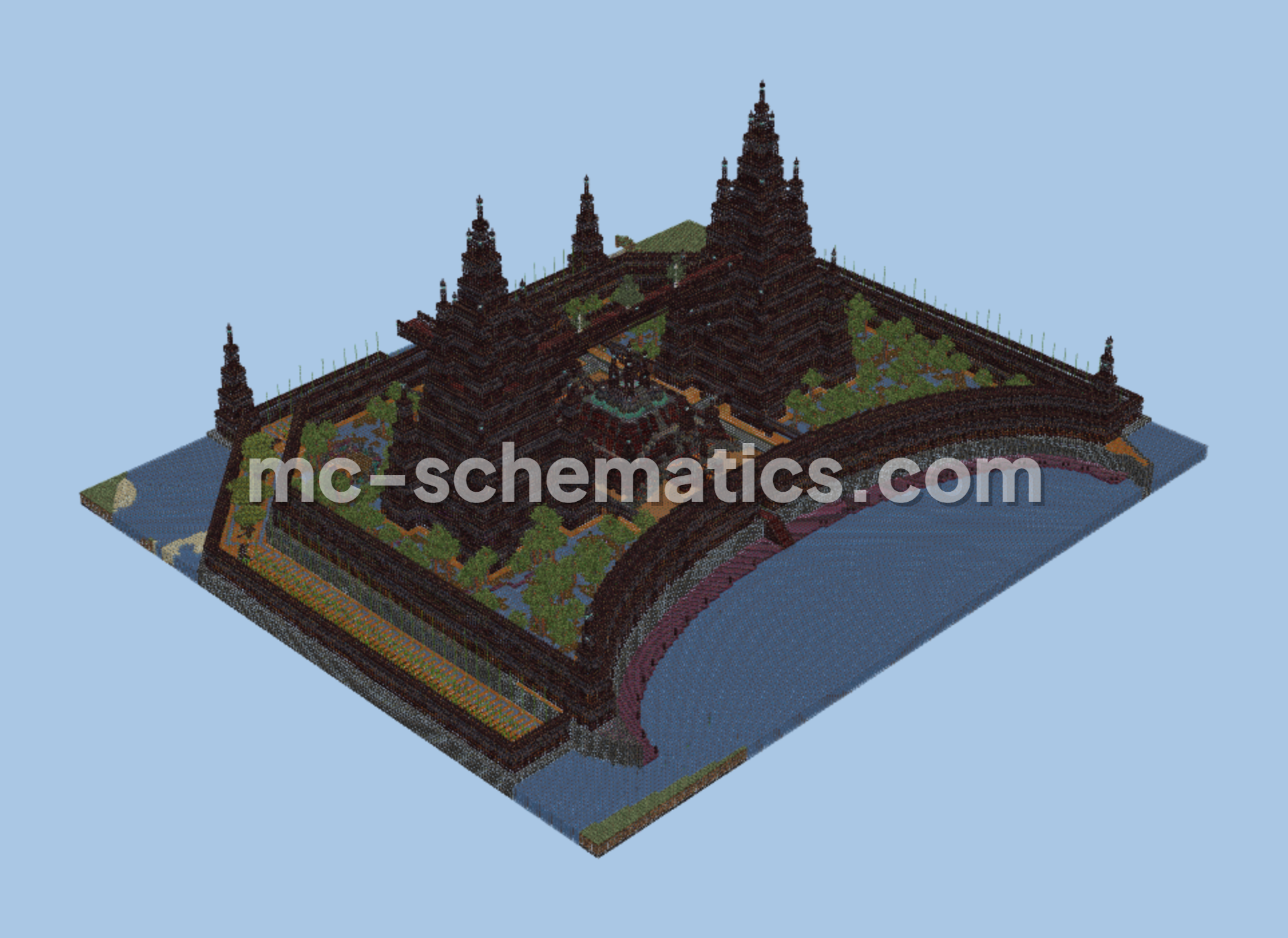Nether Ziggurat Temple Minecraft schematic preview