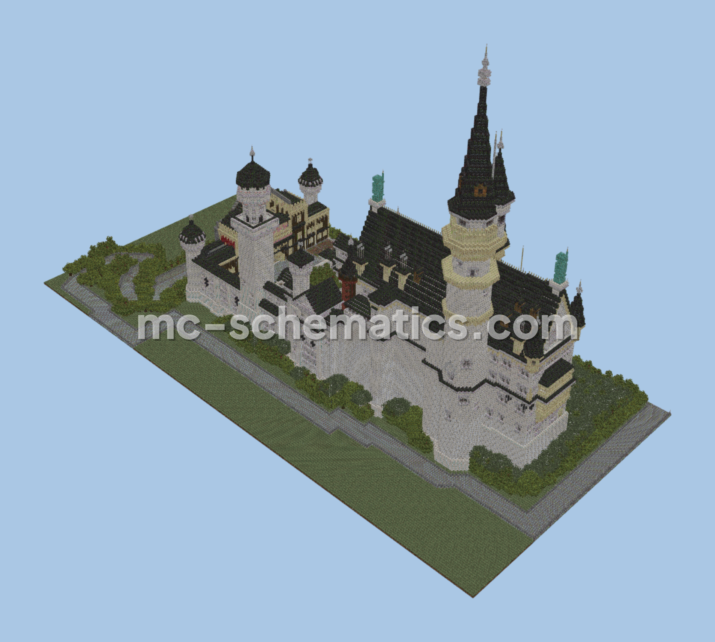 Neuschwanstein Castle Structure Minecraft schematic preview