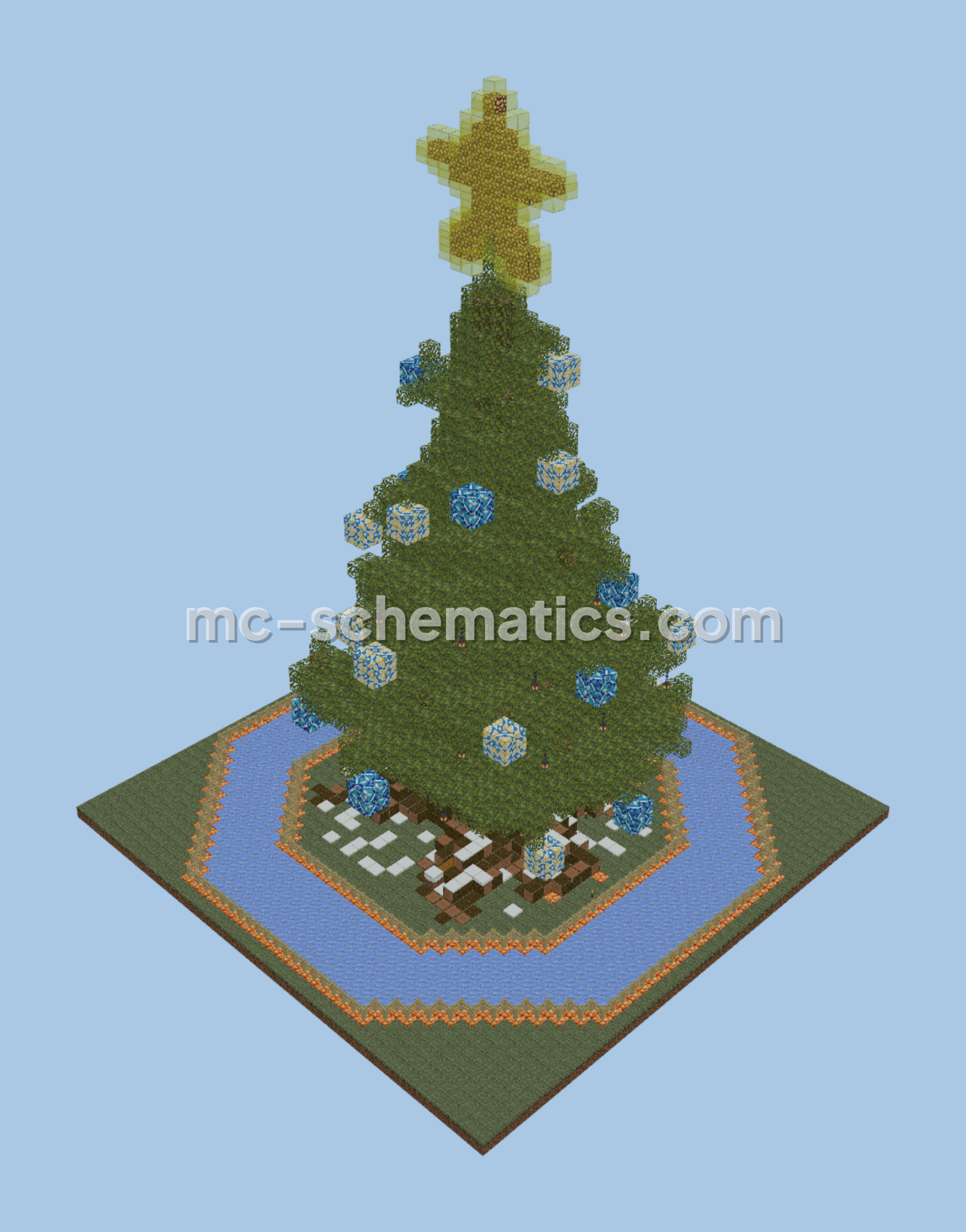 New Year Tree and Skating Rink Minecraft schematic preview