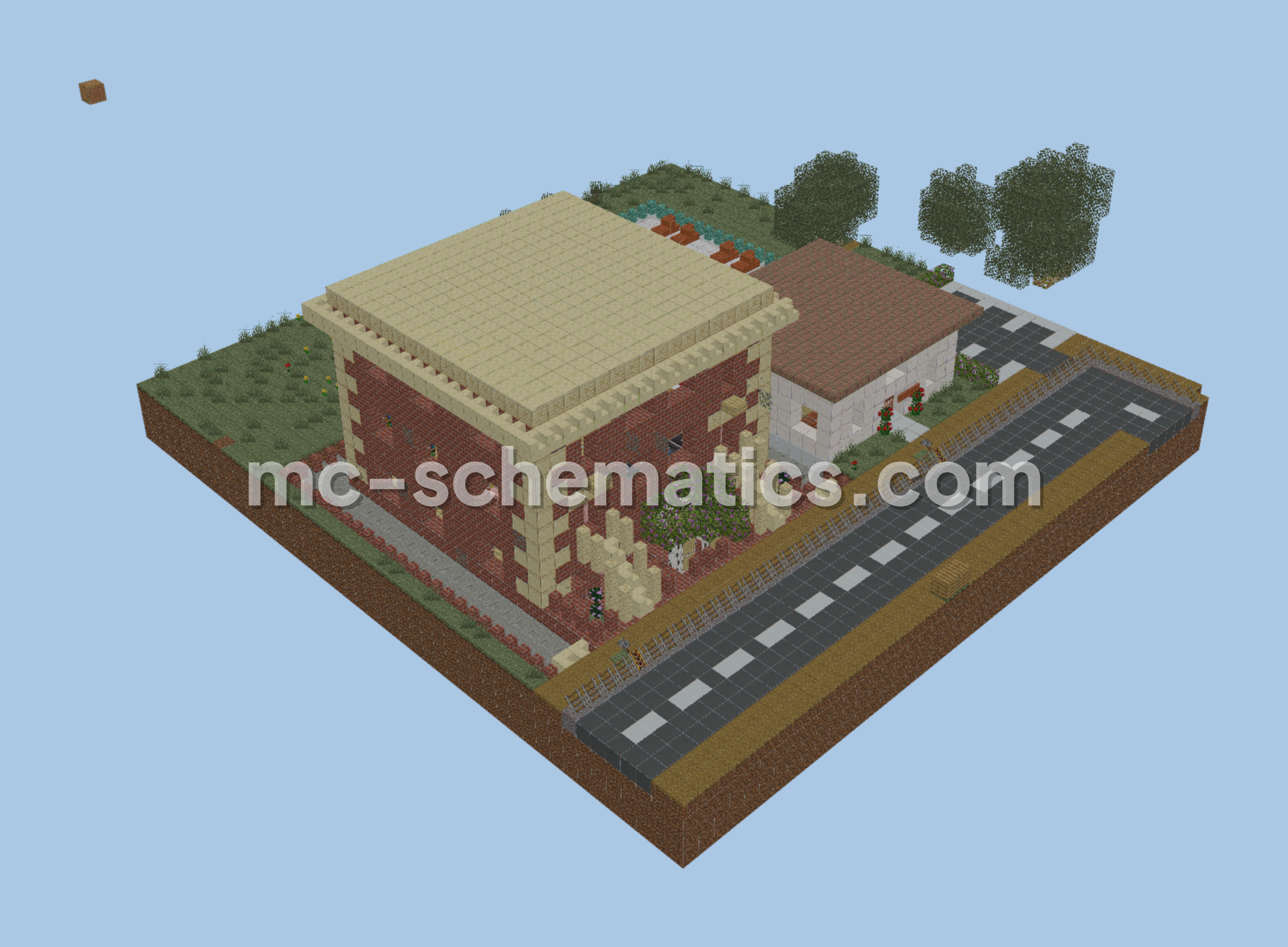 New York Style Townhouses With Pool Minecraft schematic preview