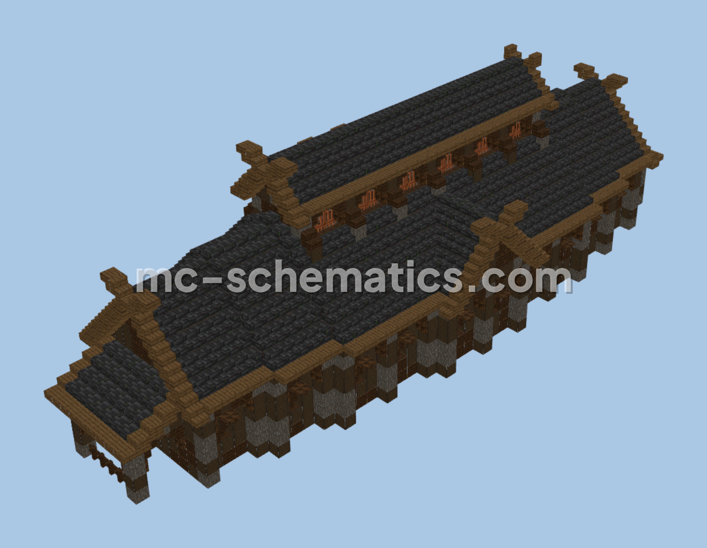 Nordic Guildhall Structure Minecraft schematic preview