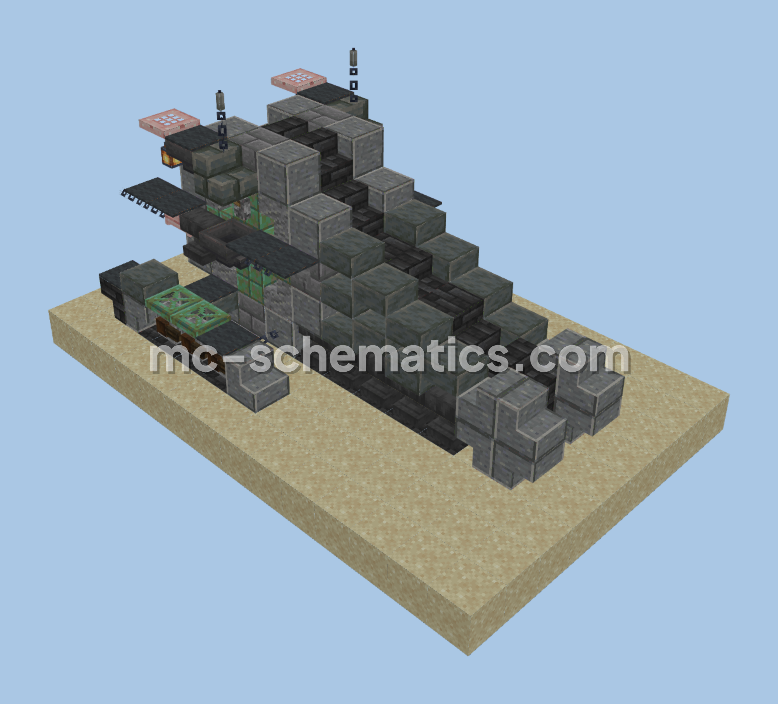 NR-N99 Persuader-class Droid Enforcer Tank 1:1 Scale Minecraft schematic preview