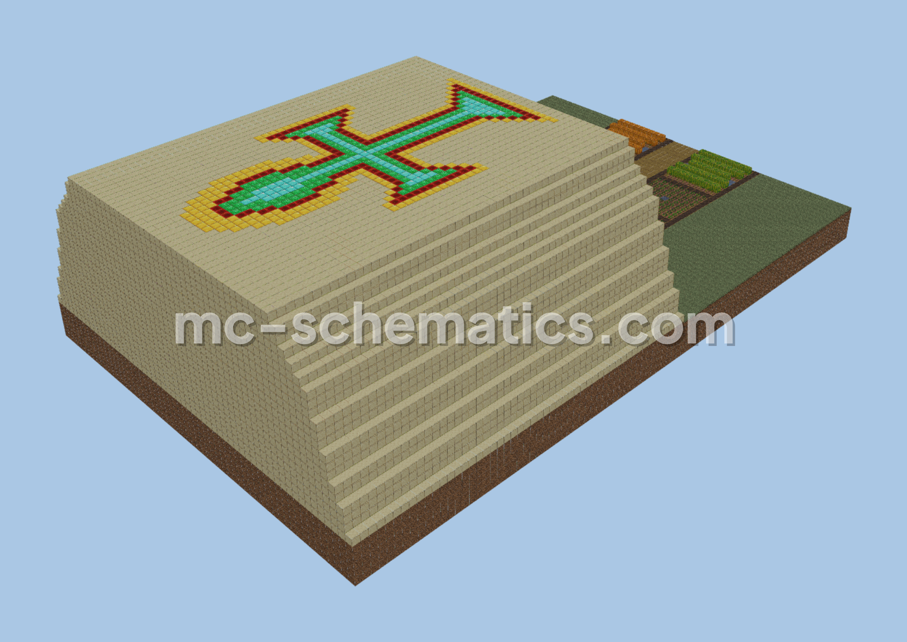 Oasis Temple Minecraft schematic preview