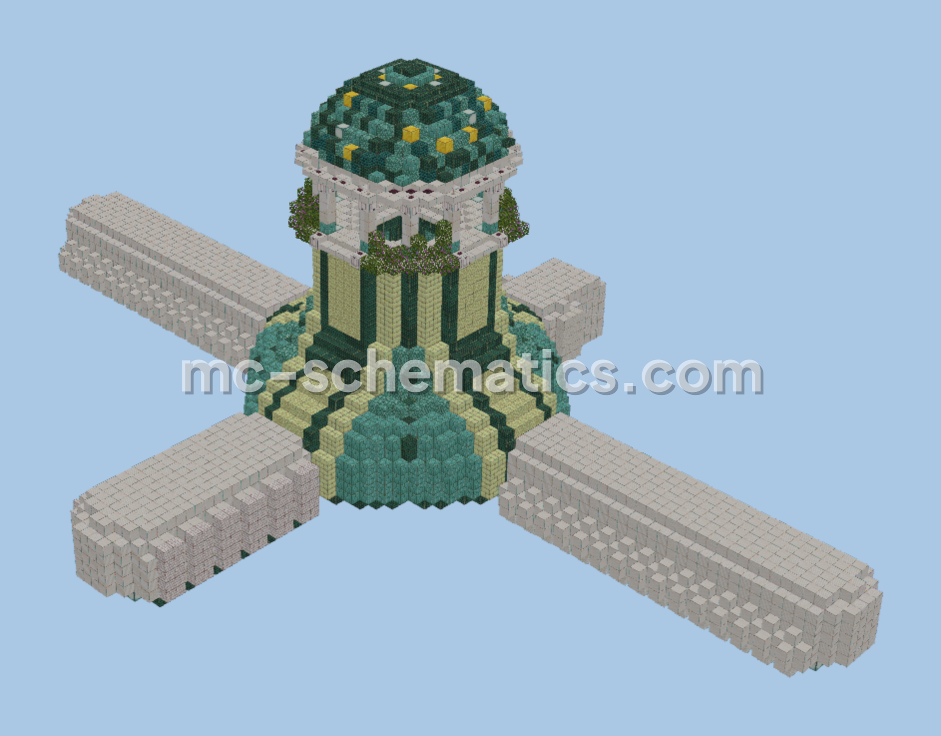 Oceanic Trading Hall for Villagers Minecraft schematic preview