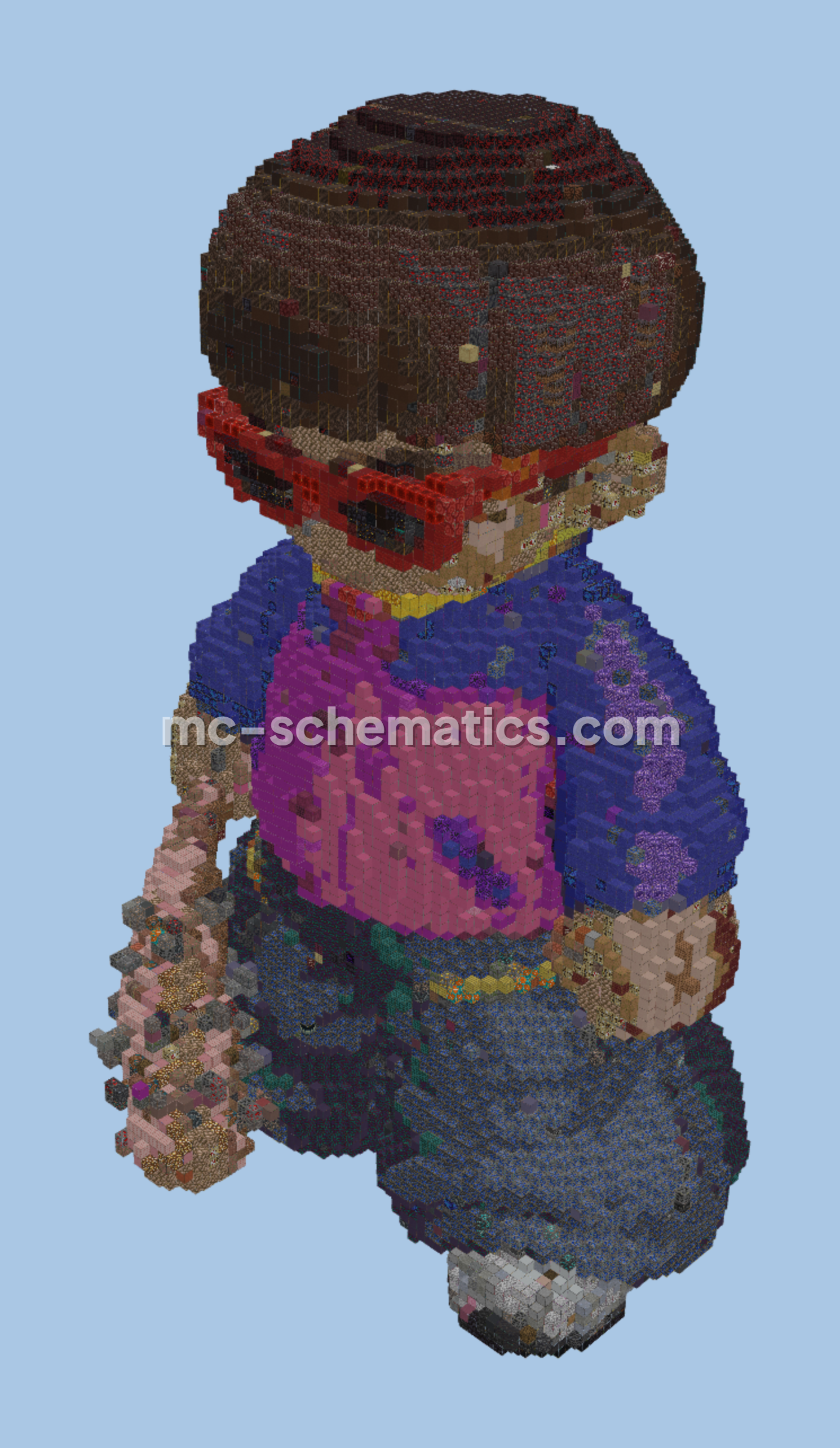 Oliver Tree Chibi Tribute Statue Minecraft schematic preview
