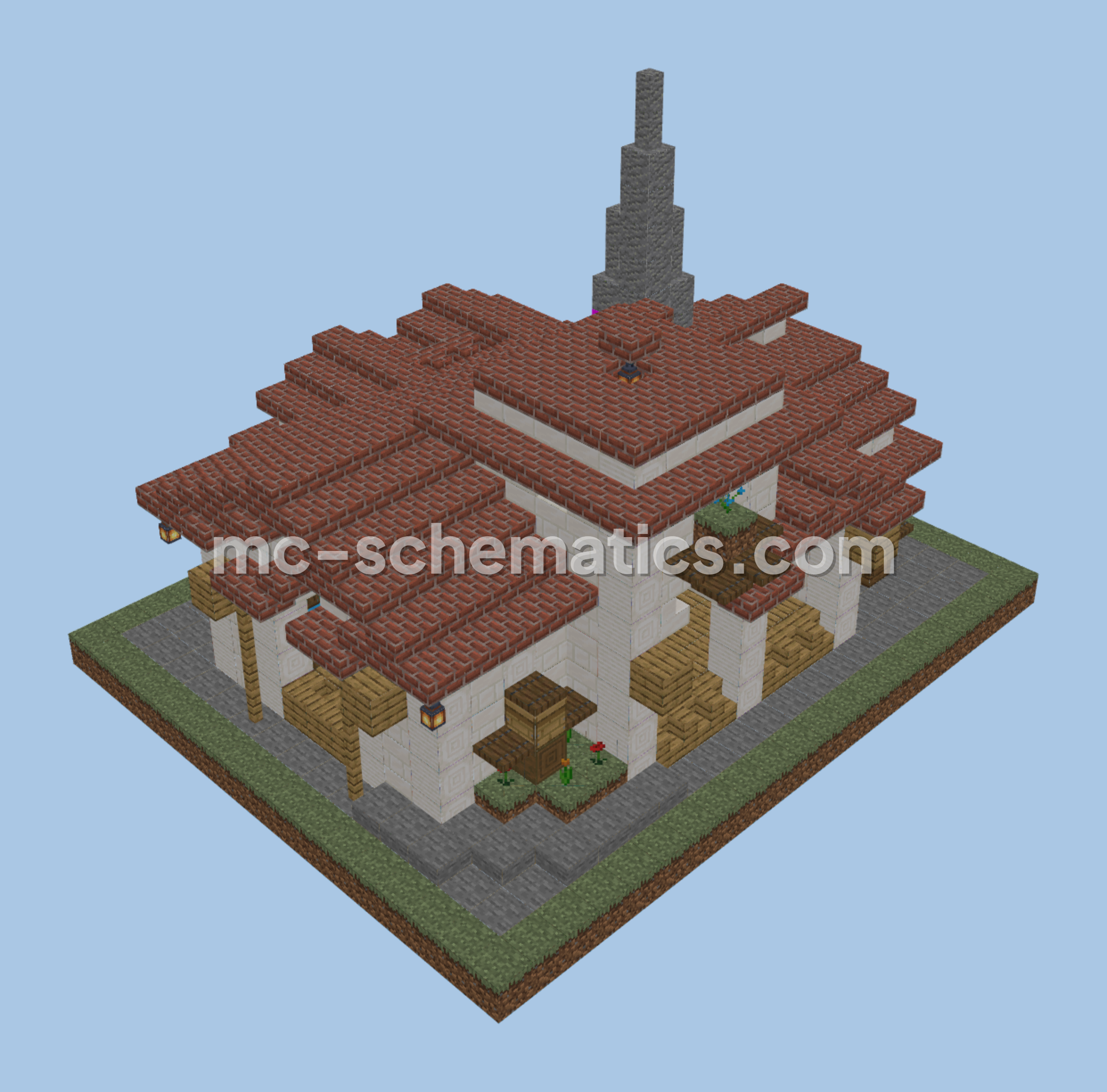 Open Air Concept House Minecraft schematic preview