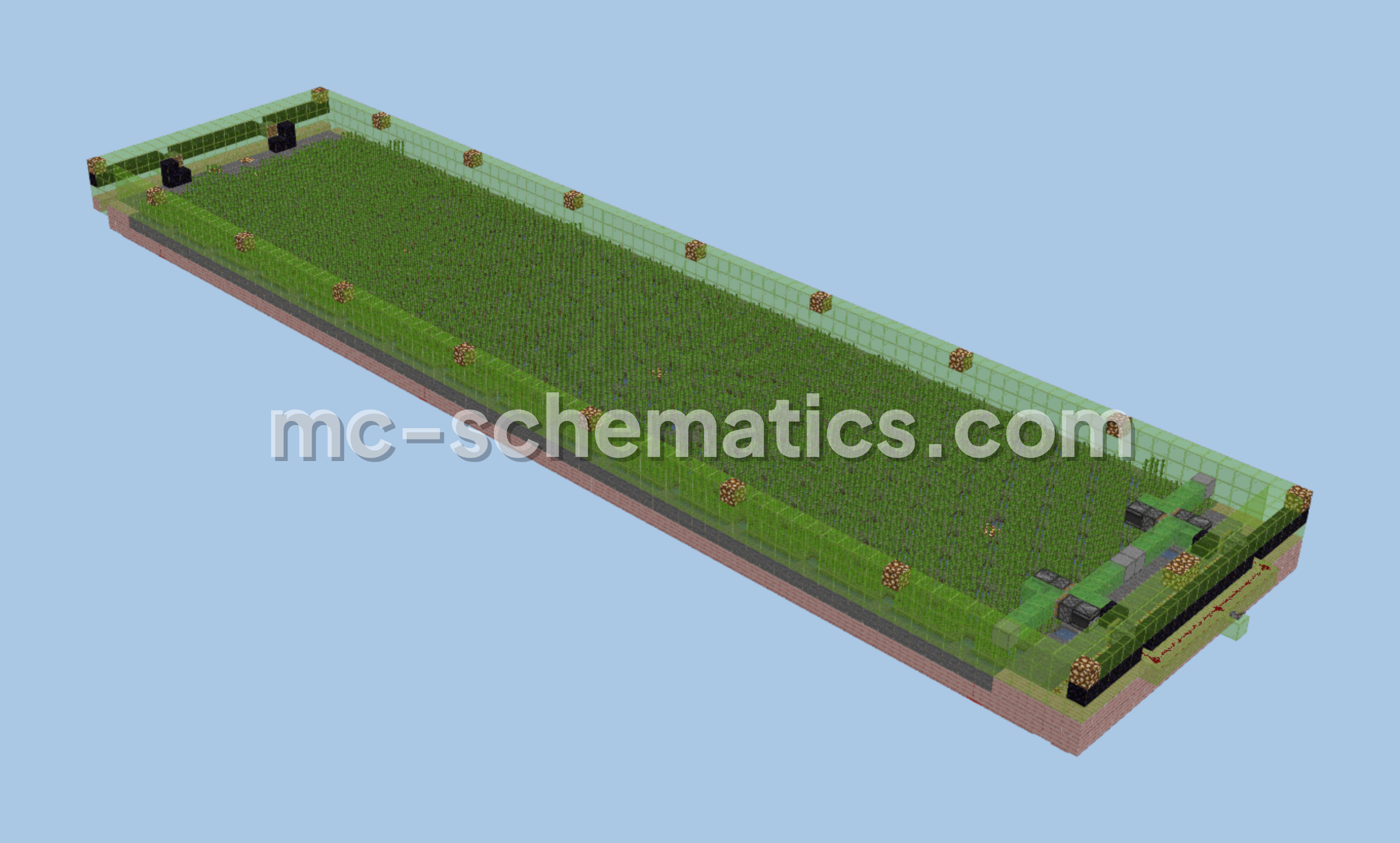 Optimized Sugar Cane Farm Design Minecraft schematic preview