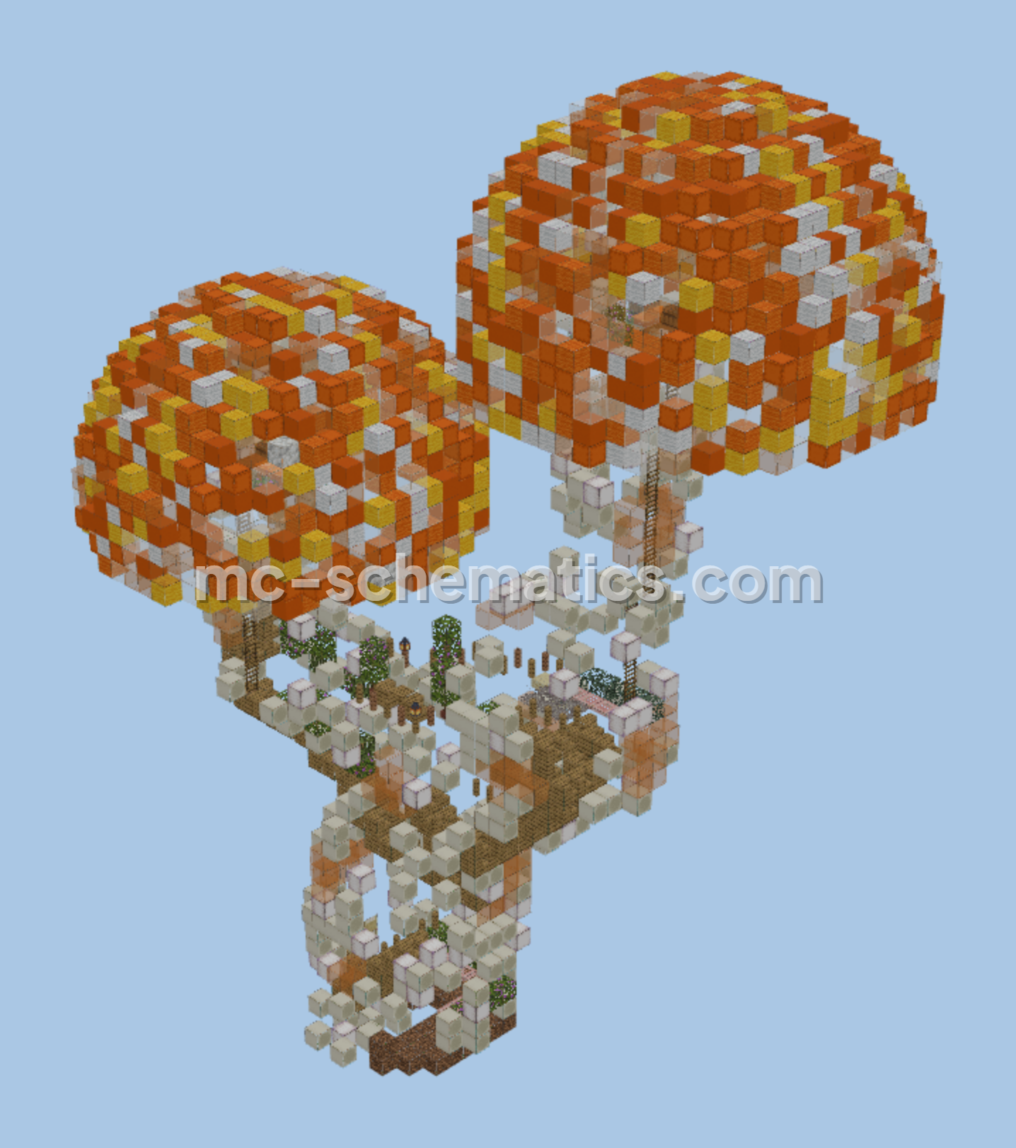 Orange Mushroom House Minecraft schematic preview