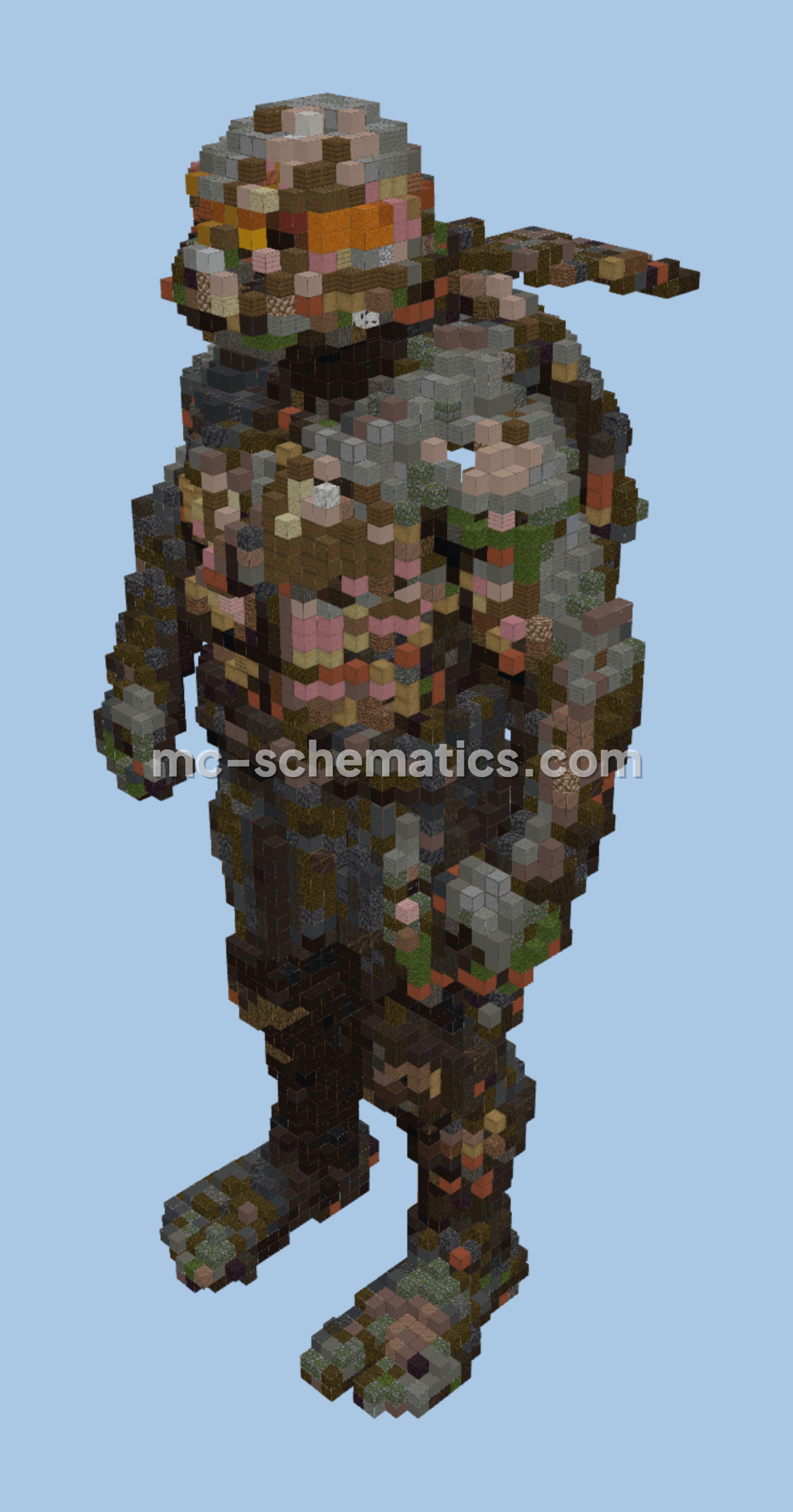 Orange Ninja Turtle Build Minecraft schematic preview