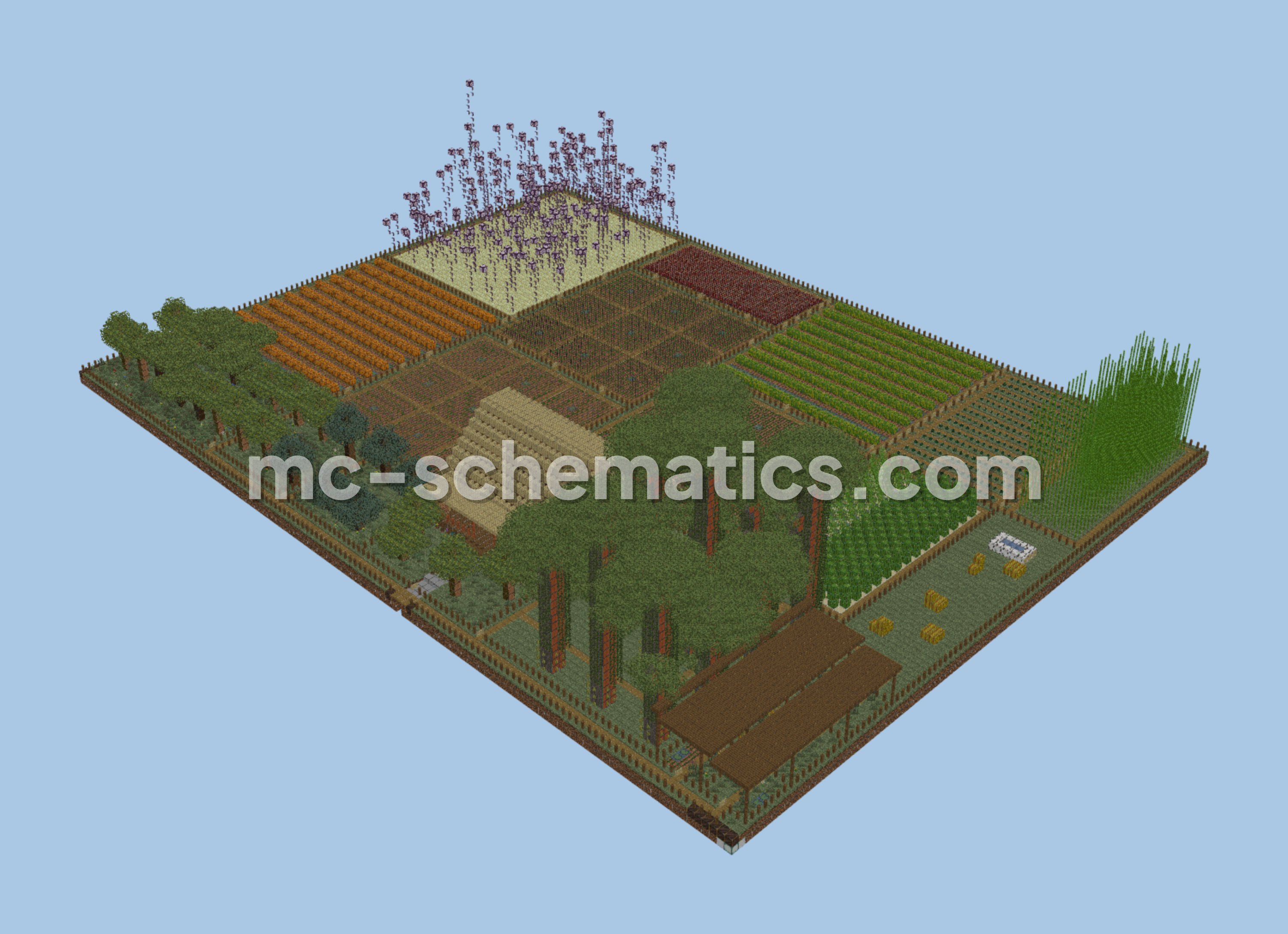Orchard Plantation House and Gardens Minecraft schematic preview