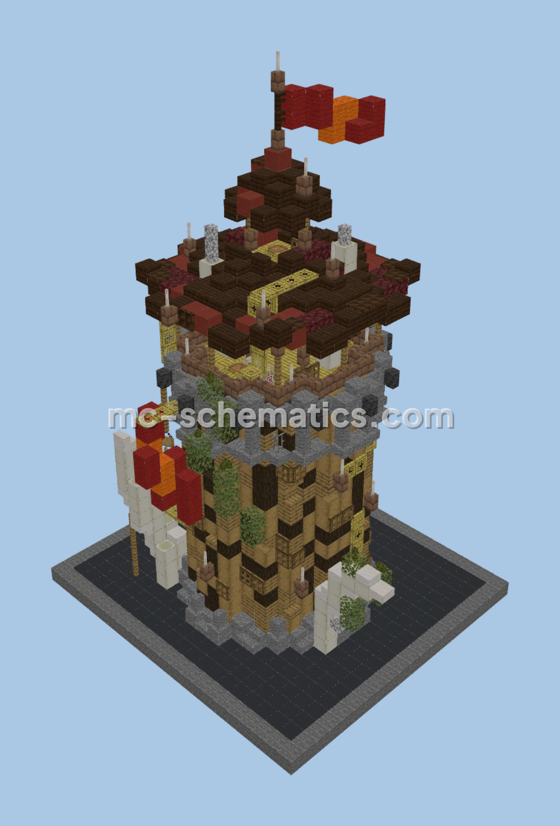 Orchish Watchtower Minecraft schematic preview