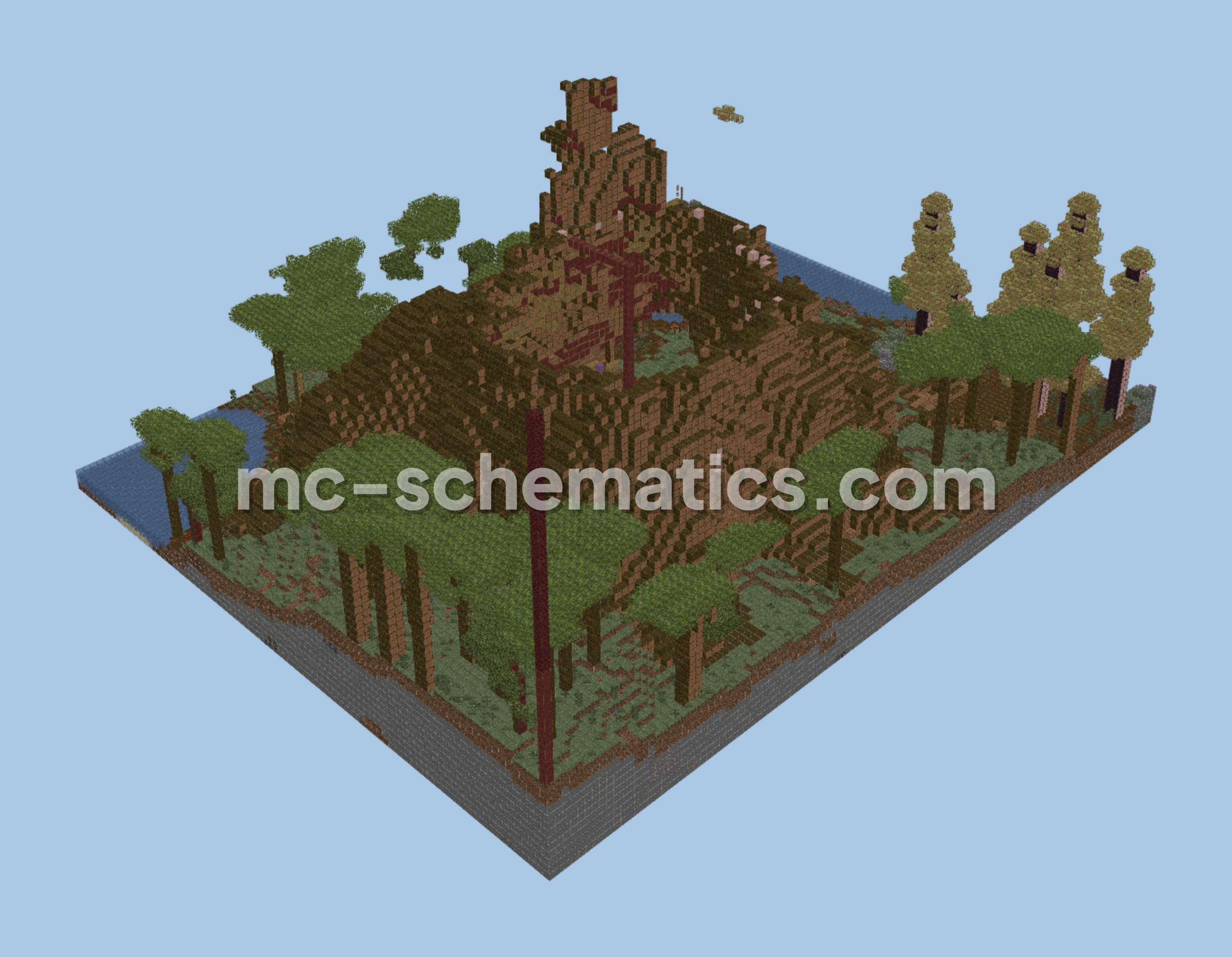 Organic Tree Base Minecraft schematic preview