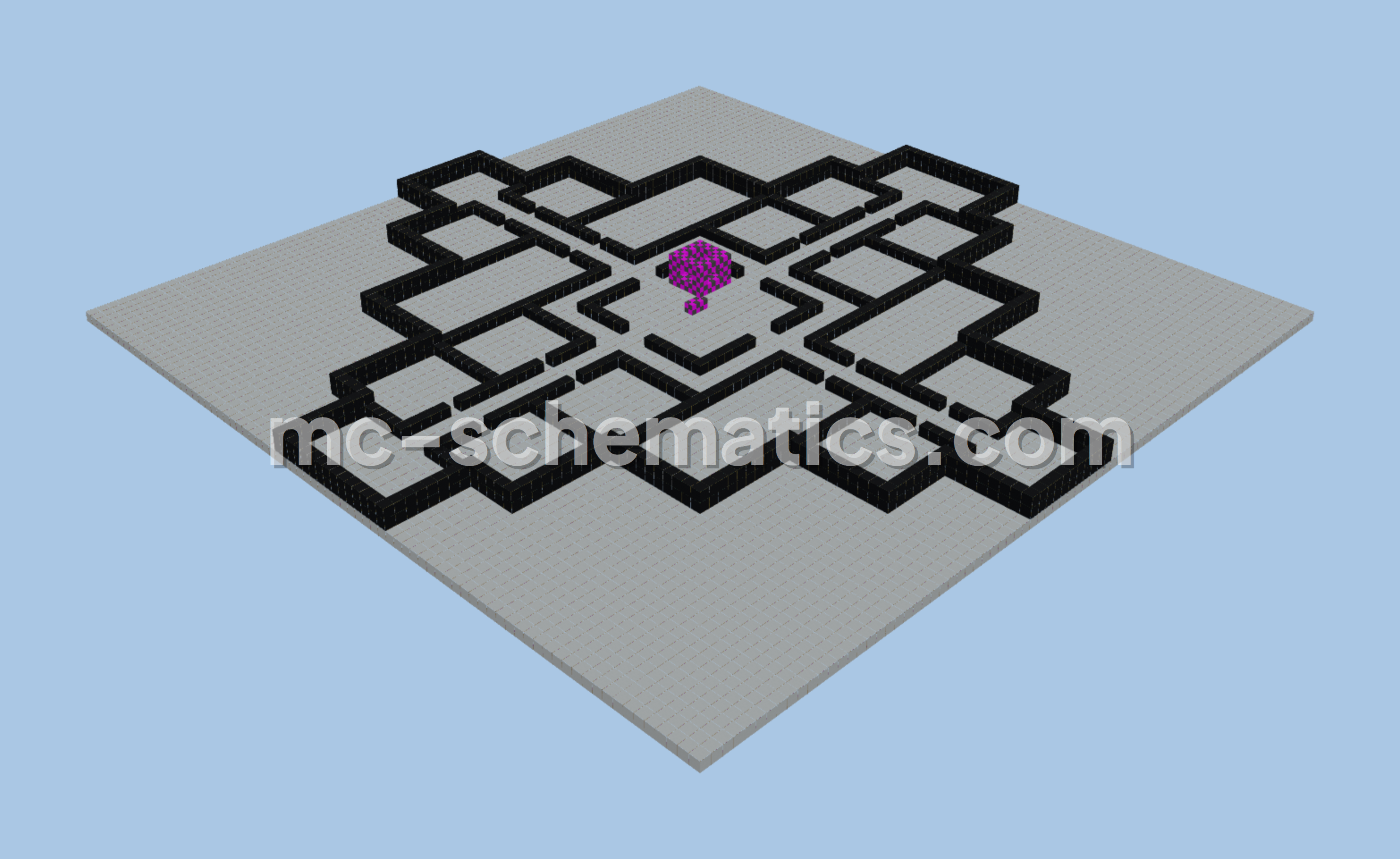 Organized 5x5 Chunk Floorplan Layout Minecraft schematic preview