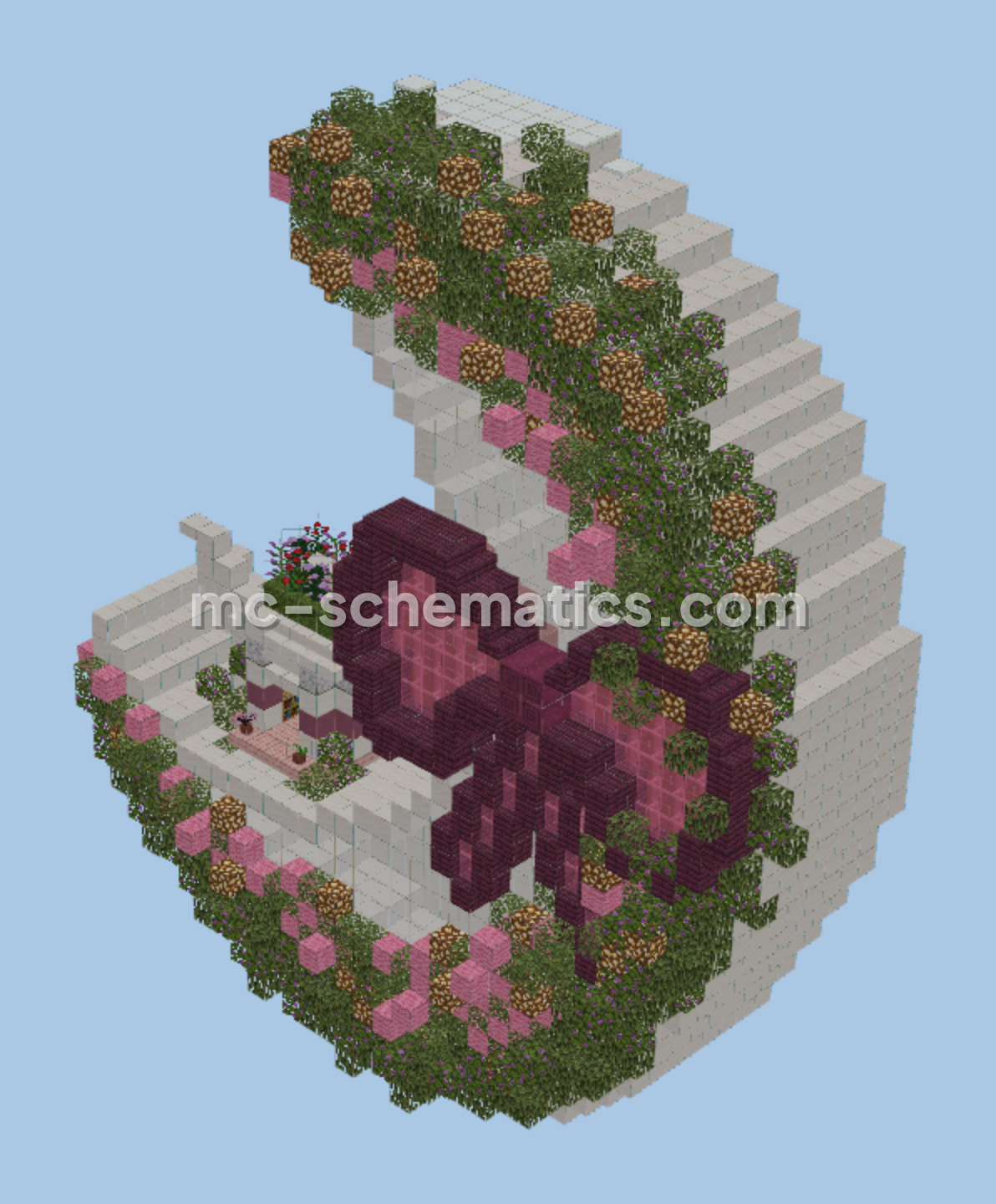 Overgrown Moon Teapot Structure Minecraft schematic preview