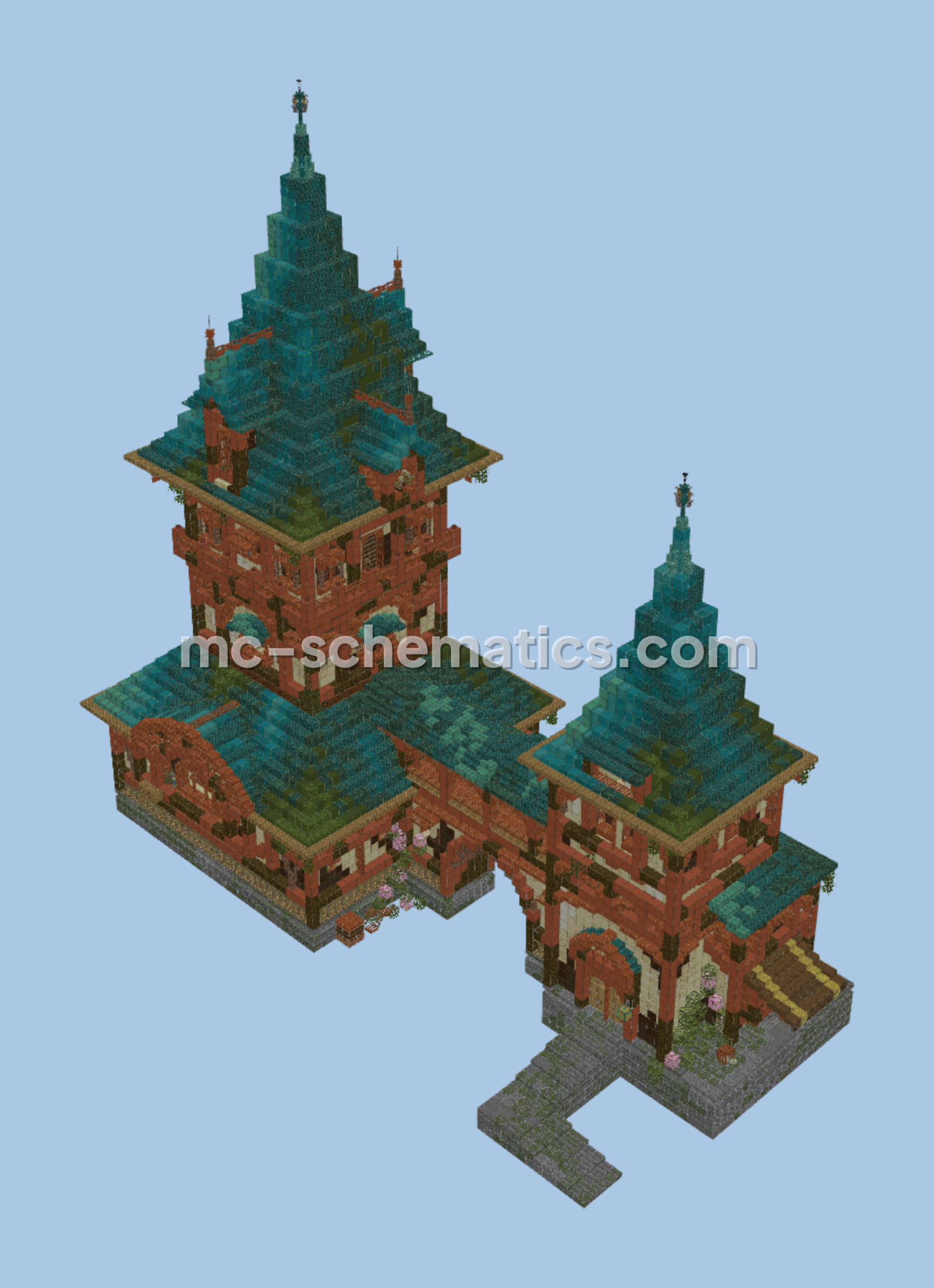 P Warped Estate Structure Minecraft schematic preview