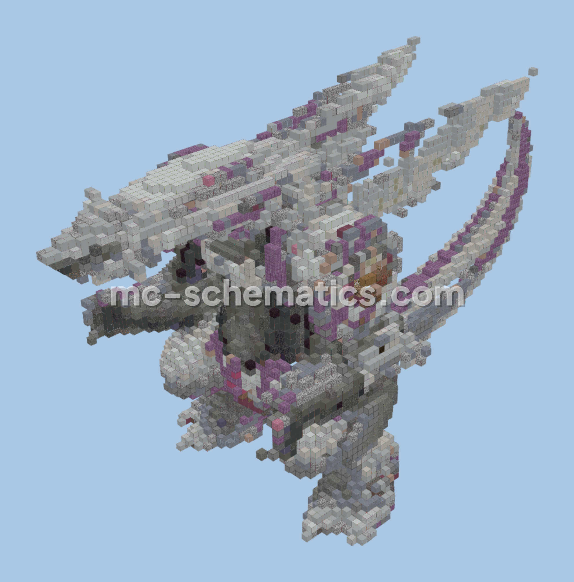 Palkia - Pokemon Dragon Statue Minecraft schematic preview
