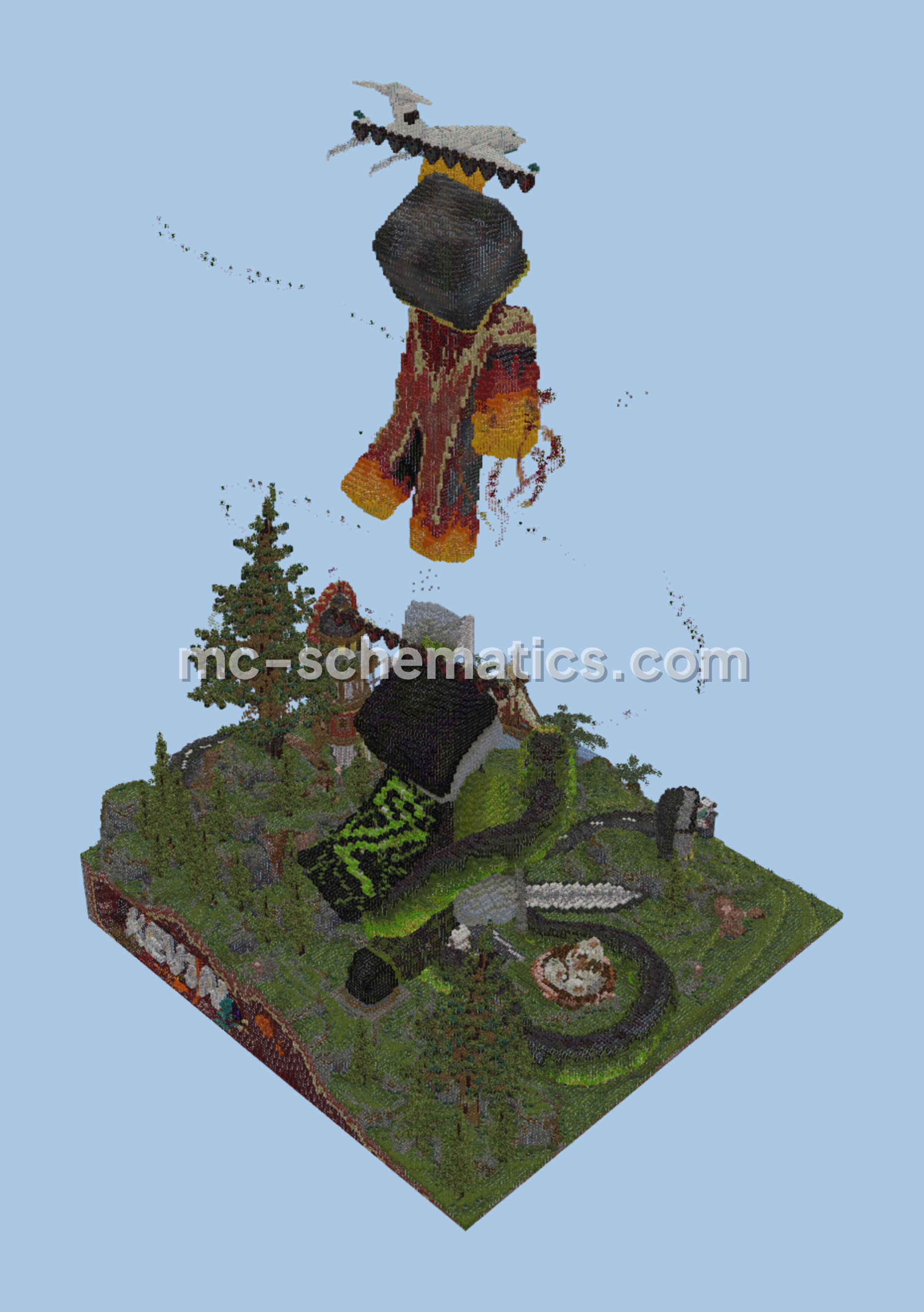 Papaplatte Event Building Structure Minecraft schematic preview