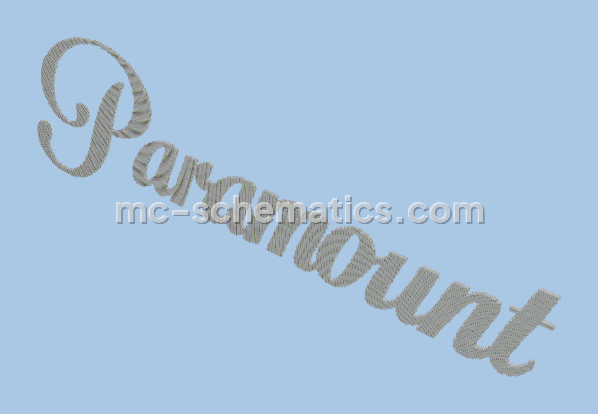 Paramount Text Structure Minecraft schematic preview