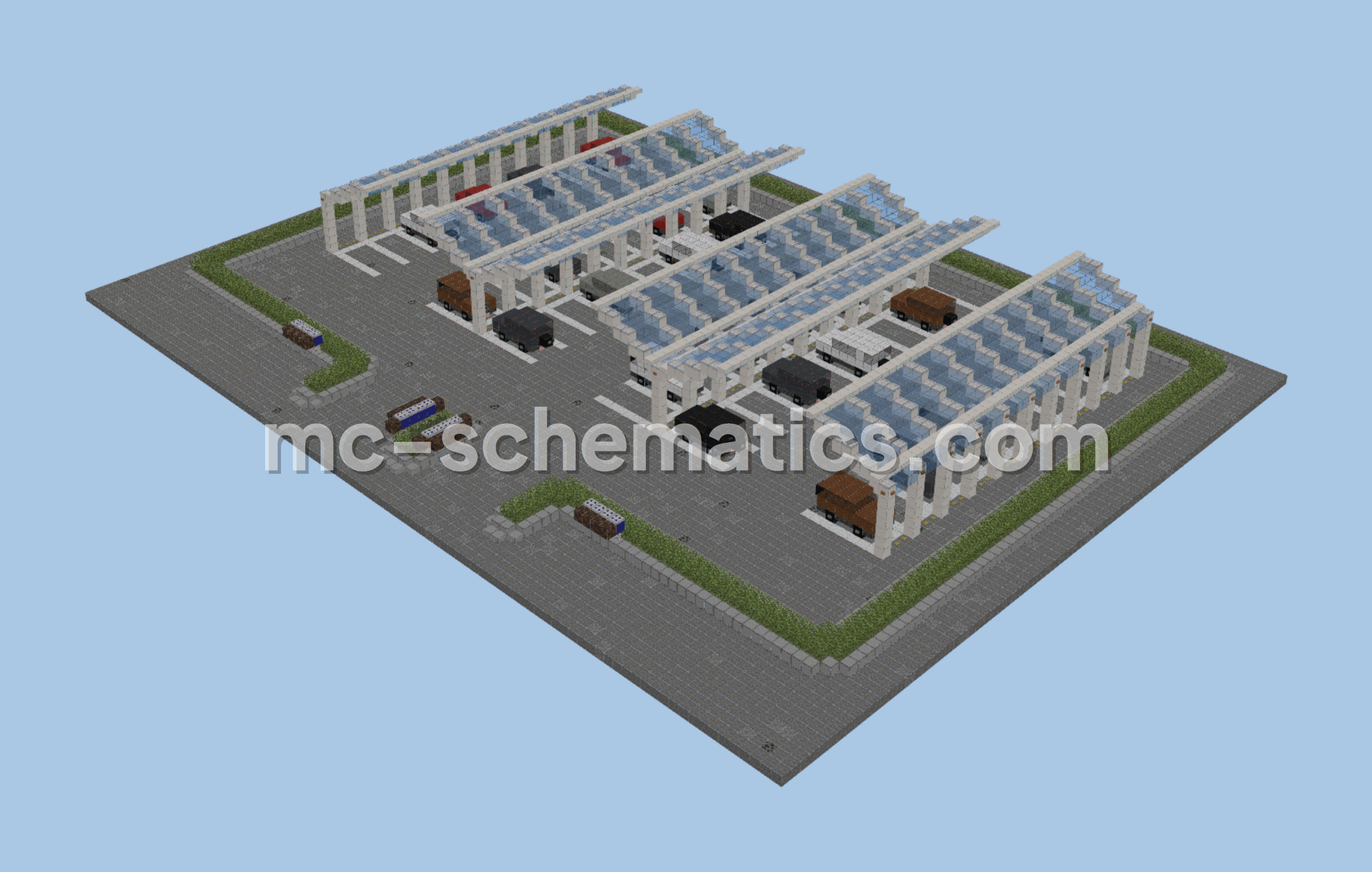 Parking Structure Minecraft schematic preview