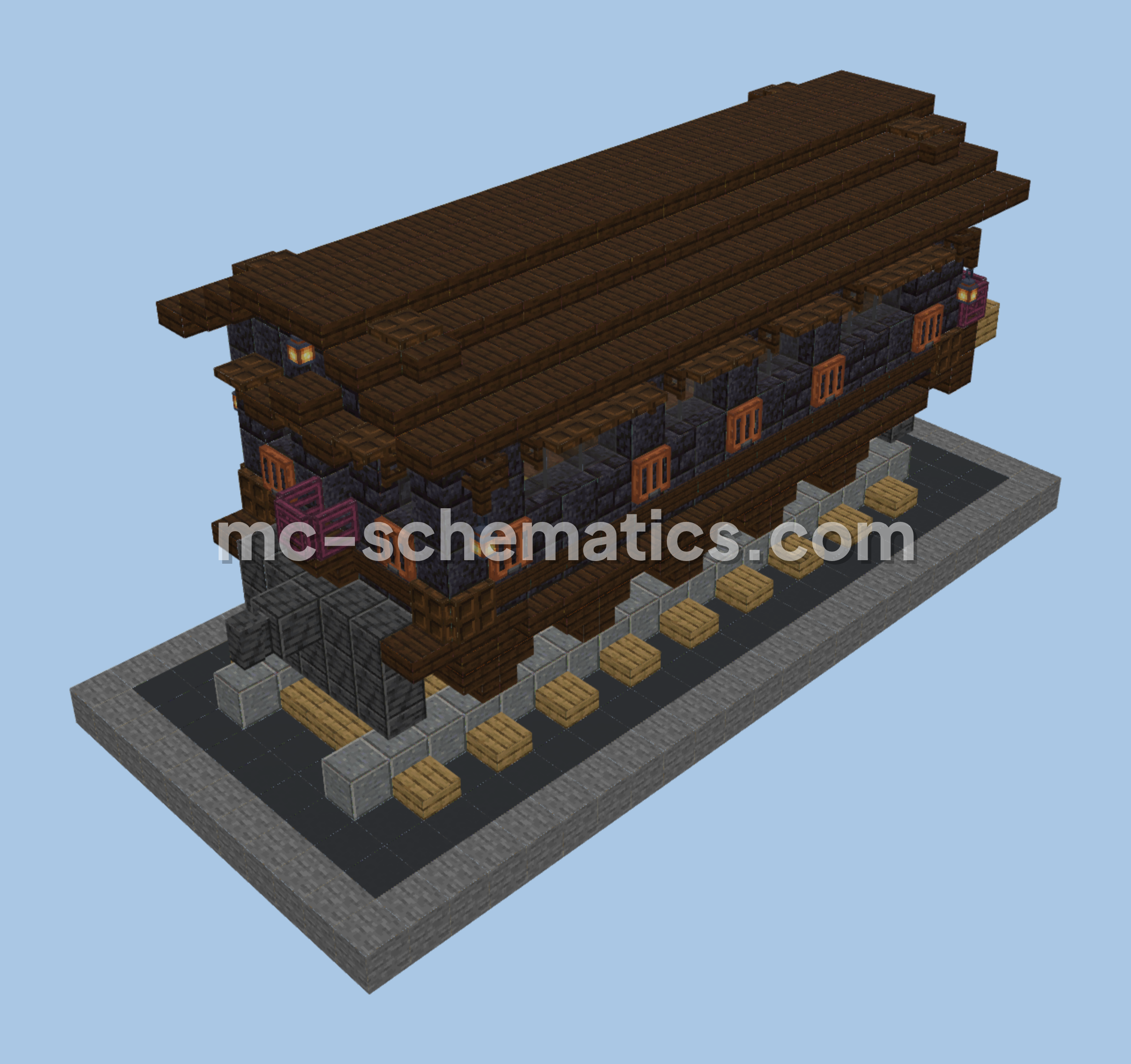 Passenger Train Wagon Minecraft Build Minecraft schematic preview