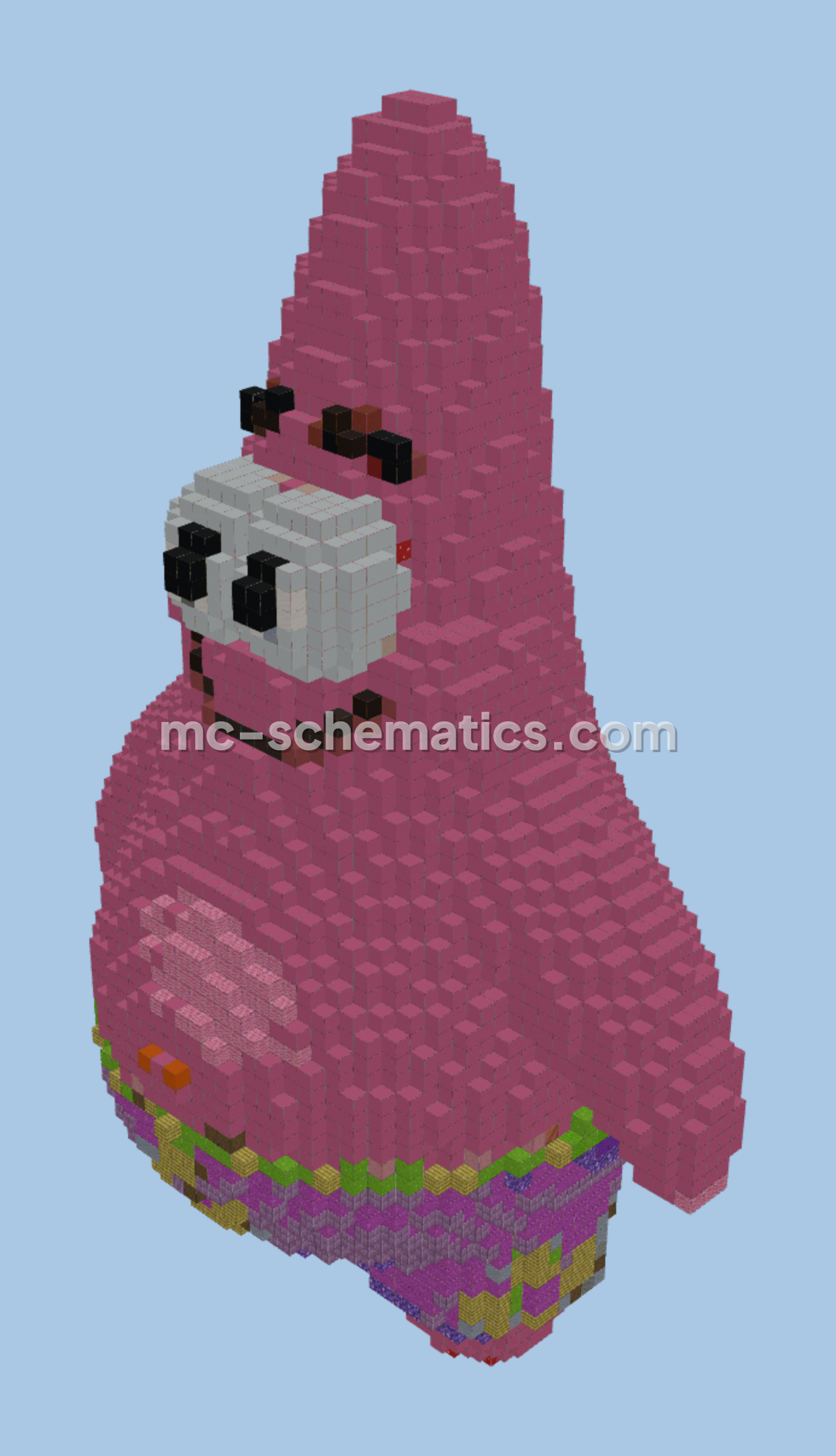 Patrick Star Statue Minecraft schematic preview