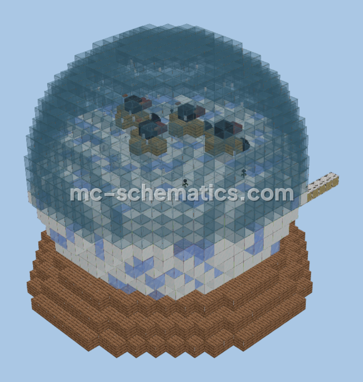 Penguin Habitat Glass Sphere Minecraft schematic preview