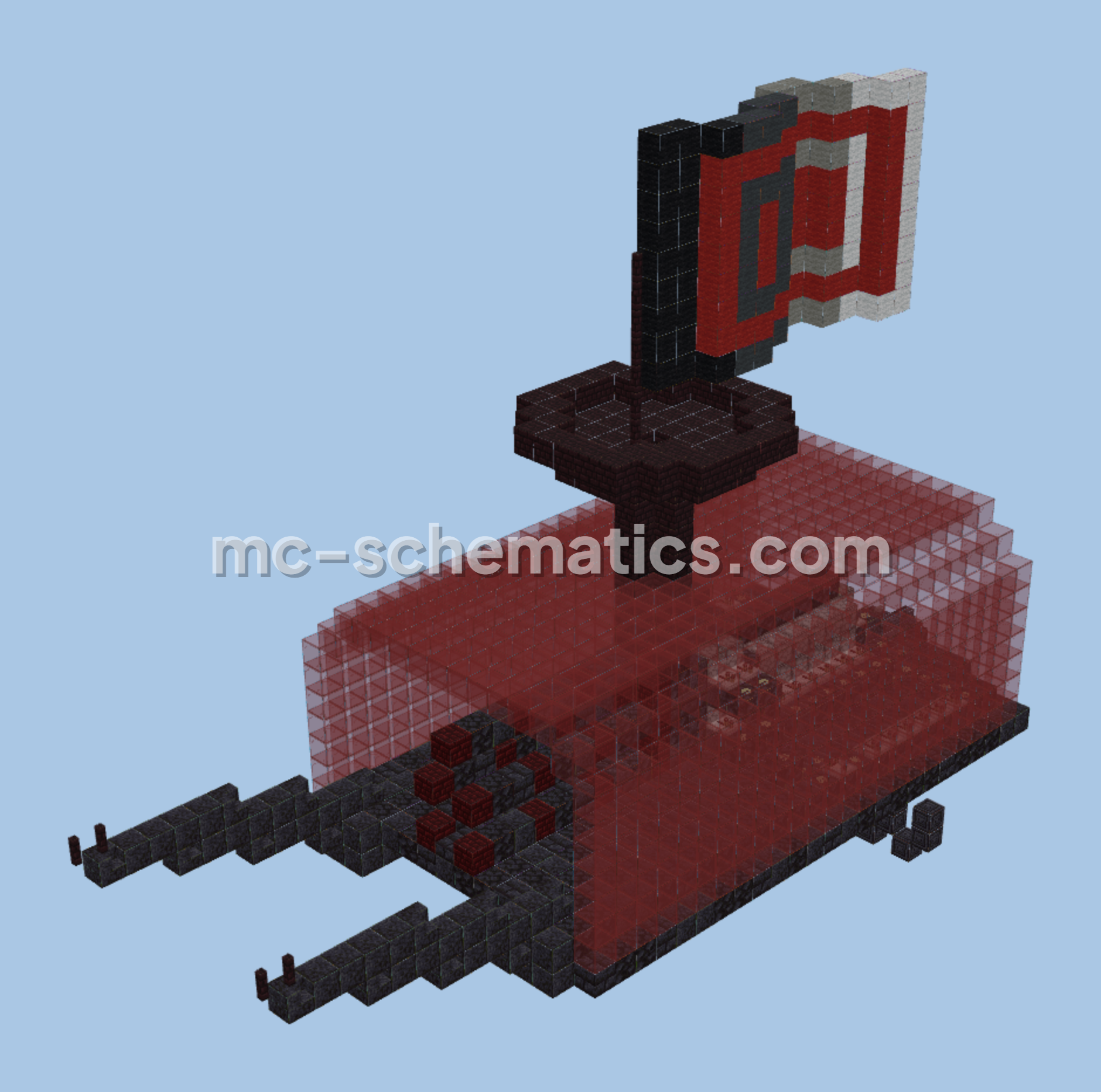 Piglin Artillery Ship Minecraft schematic preview
