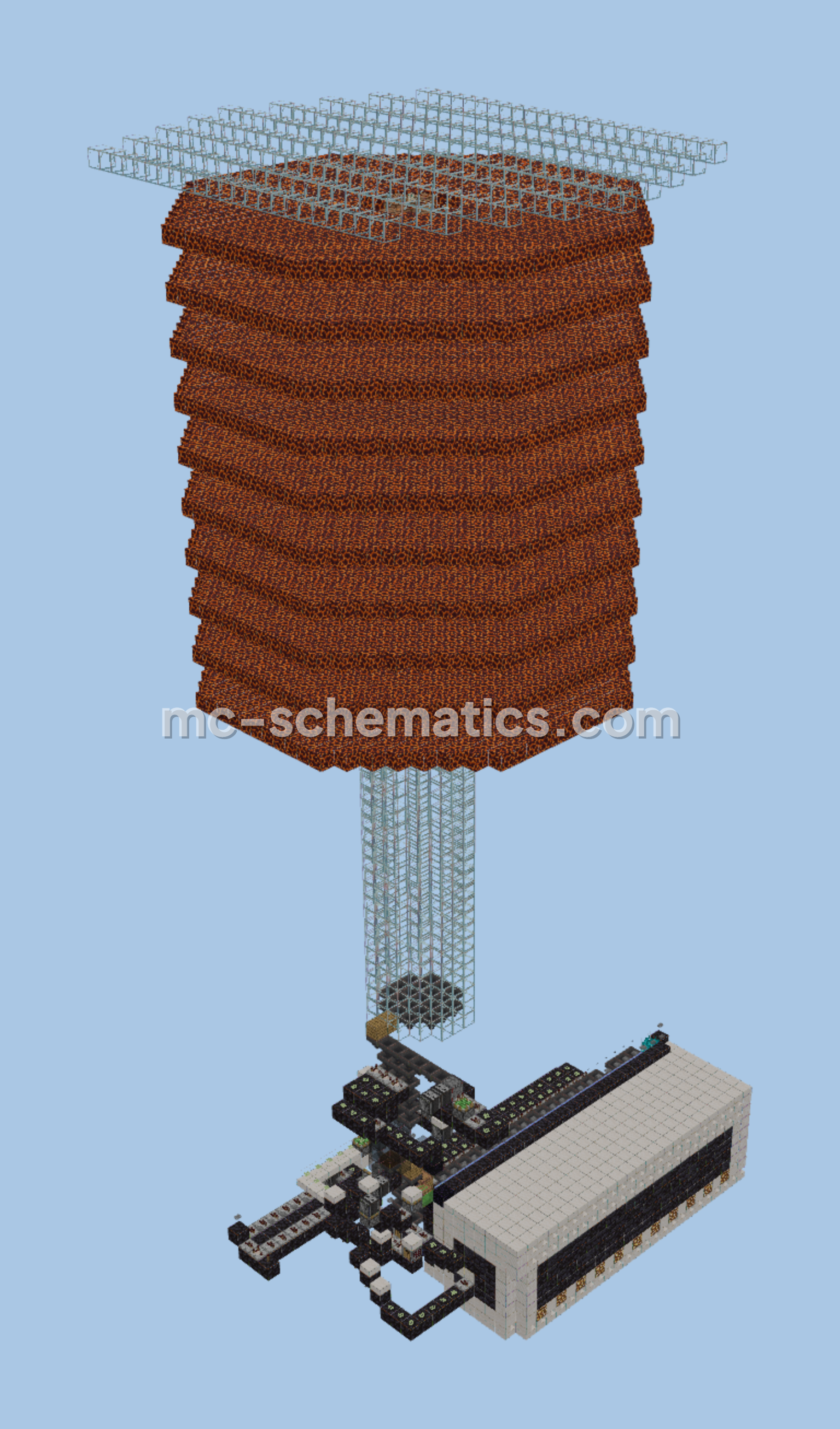 Piglin Gold Farm With Storage Minecraft schematic preview