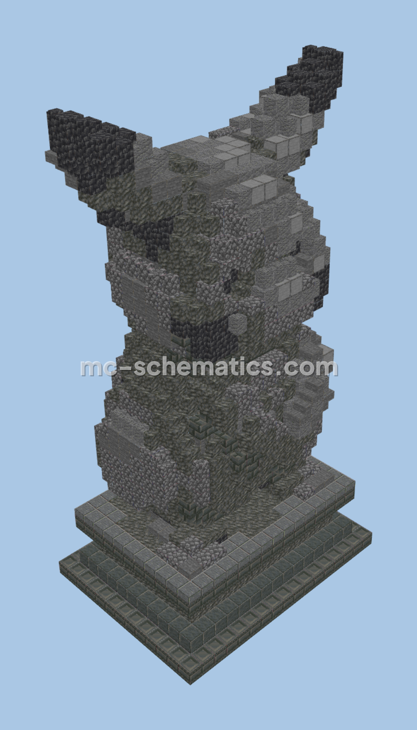 Pikachu Pokemon Statue Minecraft schematic preview