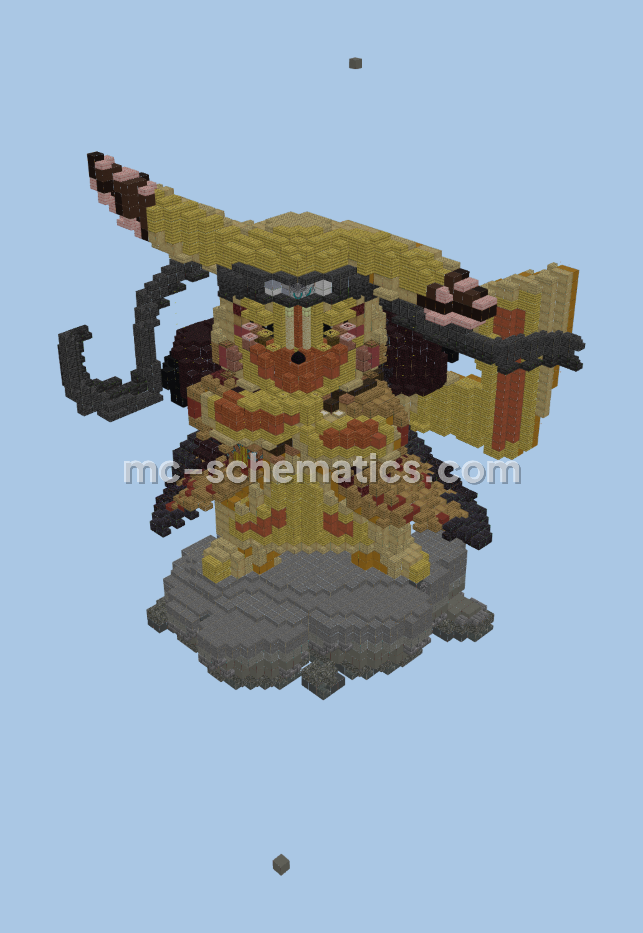 Pikachu Statue For Dragon Egg Display Minecraft schematic preview