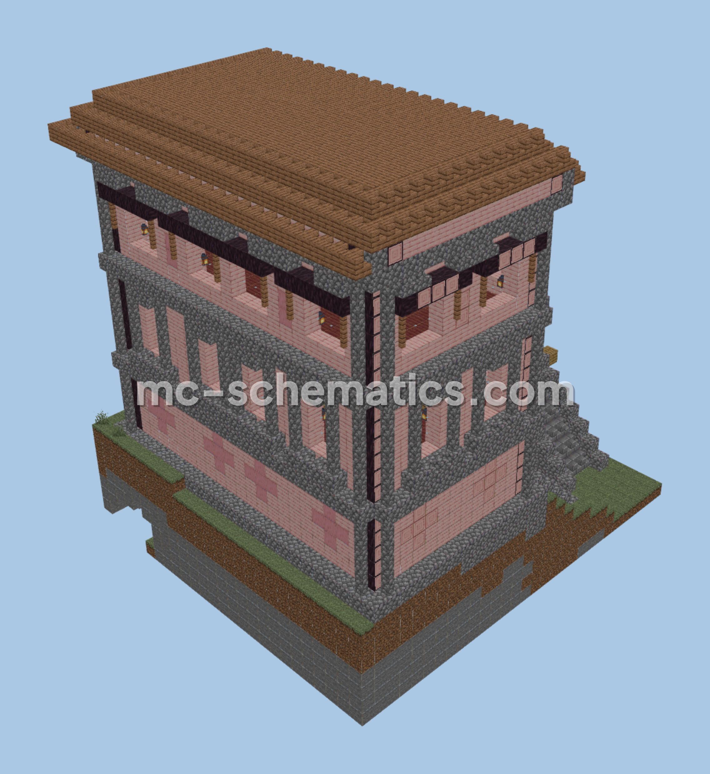 Pillager Outpost House Minecraft schematic preview