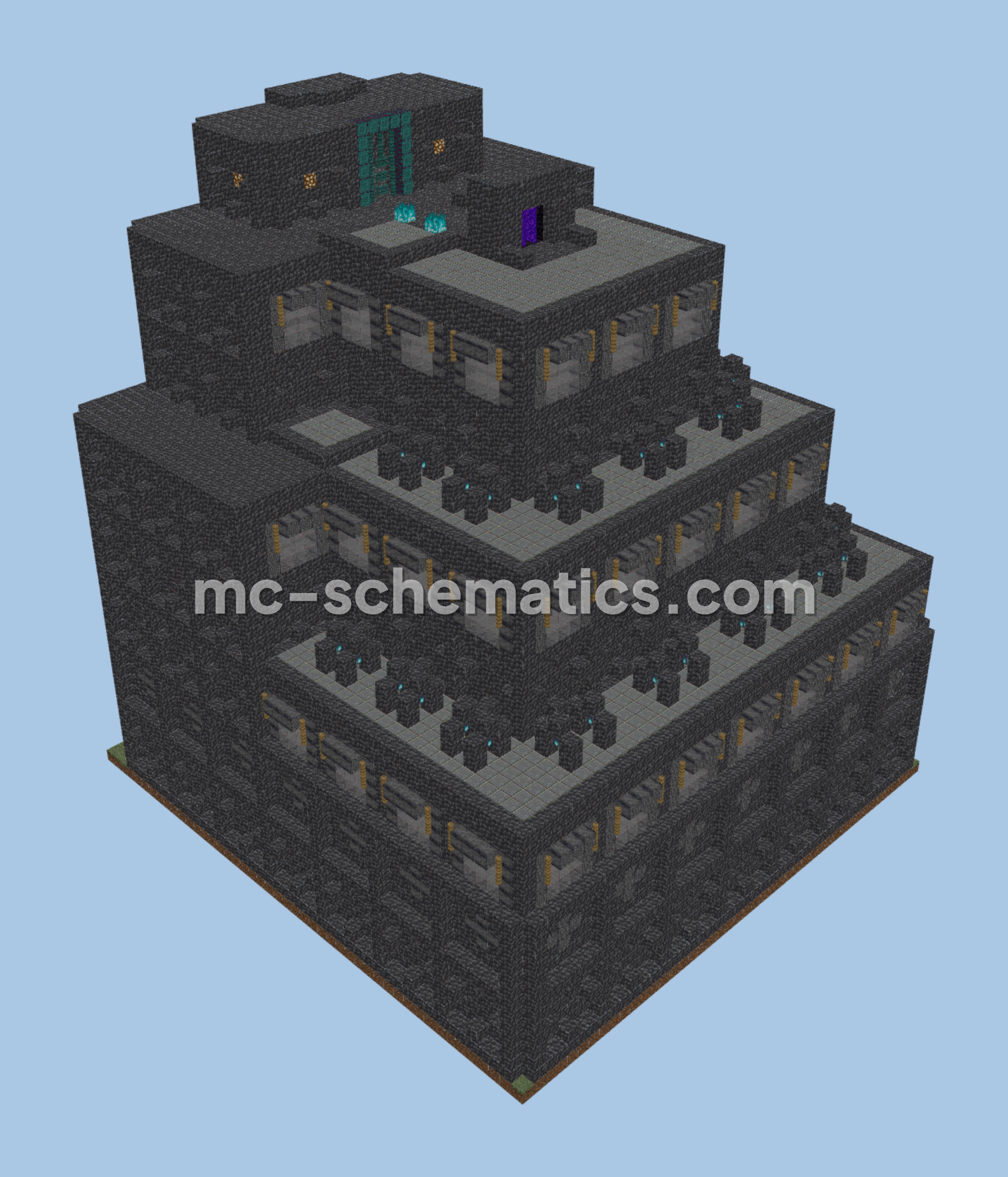 Pillager Stronghold Guild Hall Minecraft schematic preview