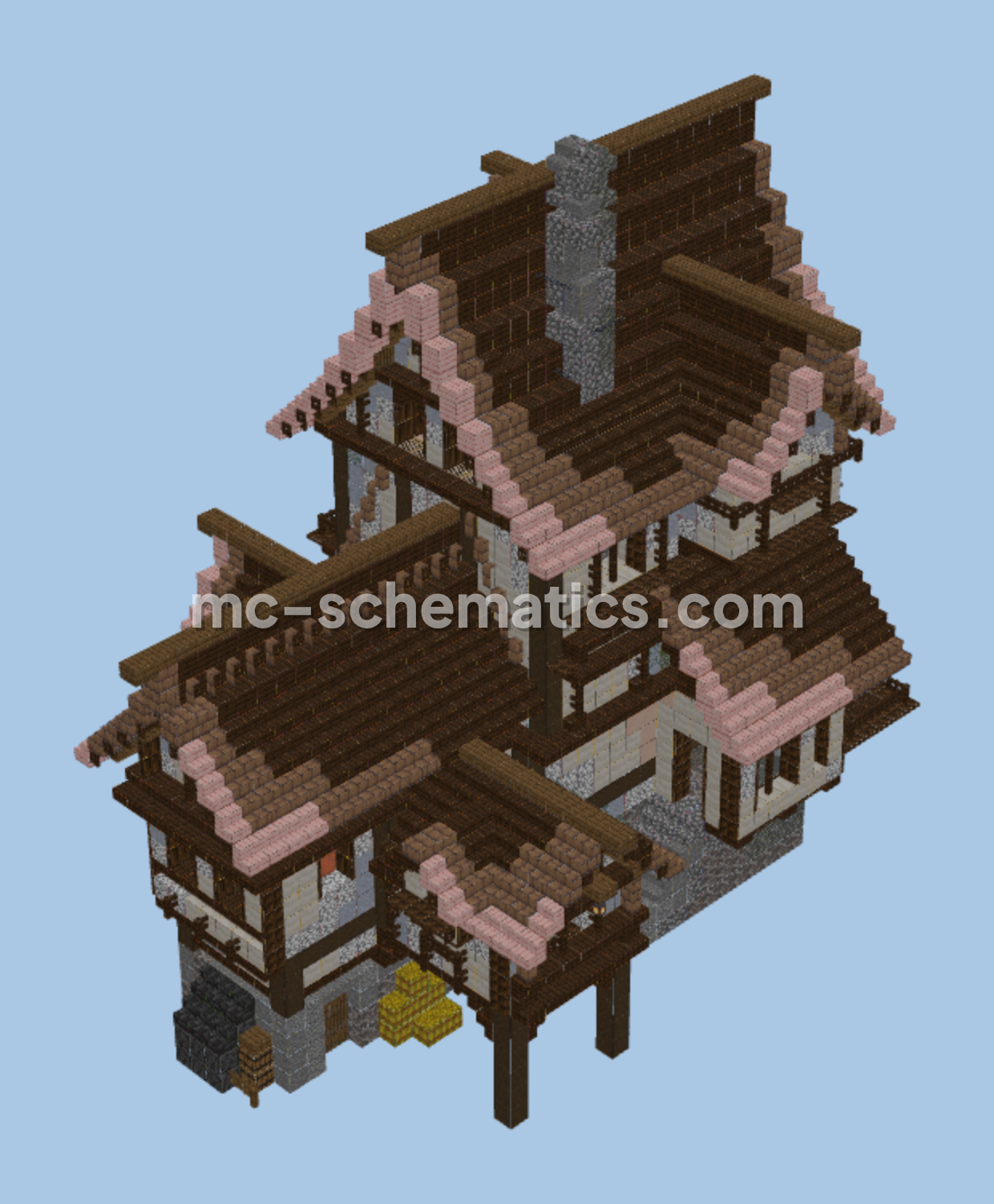 Pinecrest Cottage Rustic House Minecraft schematic