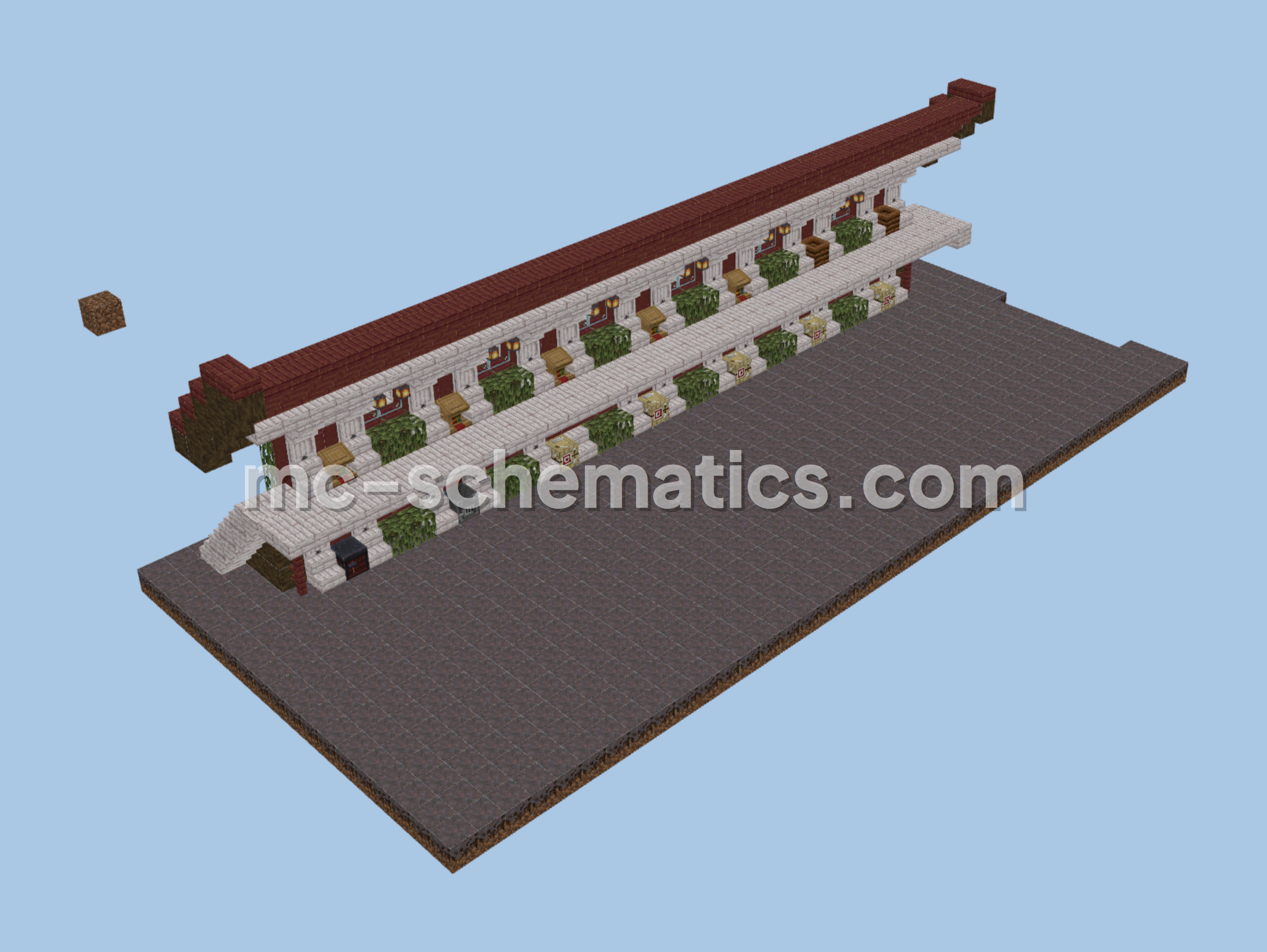 Pink and Gray Trading Hub Minecraft schematic preview