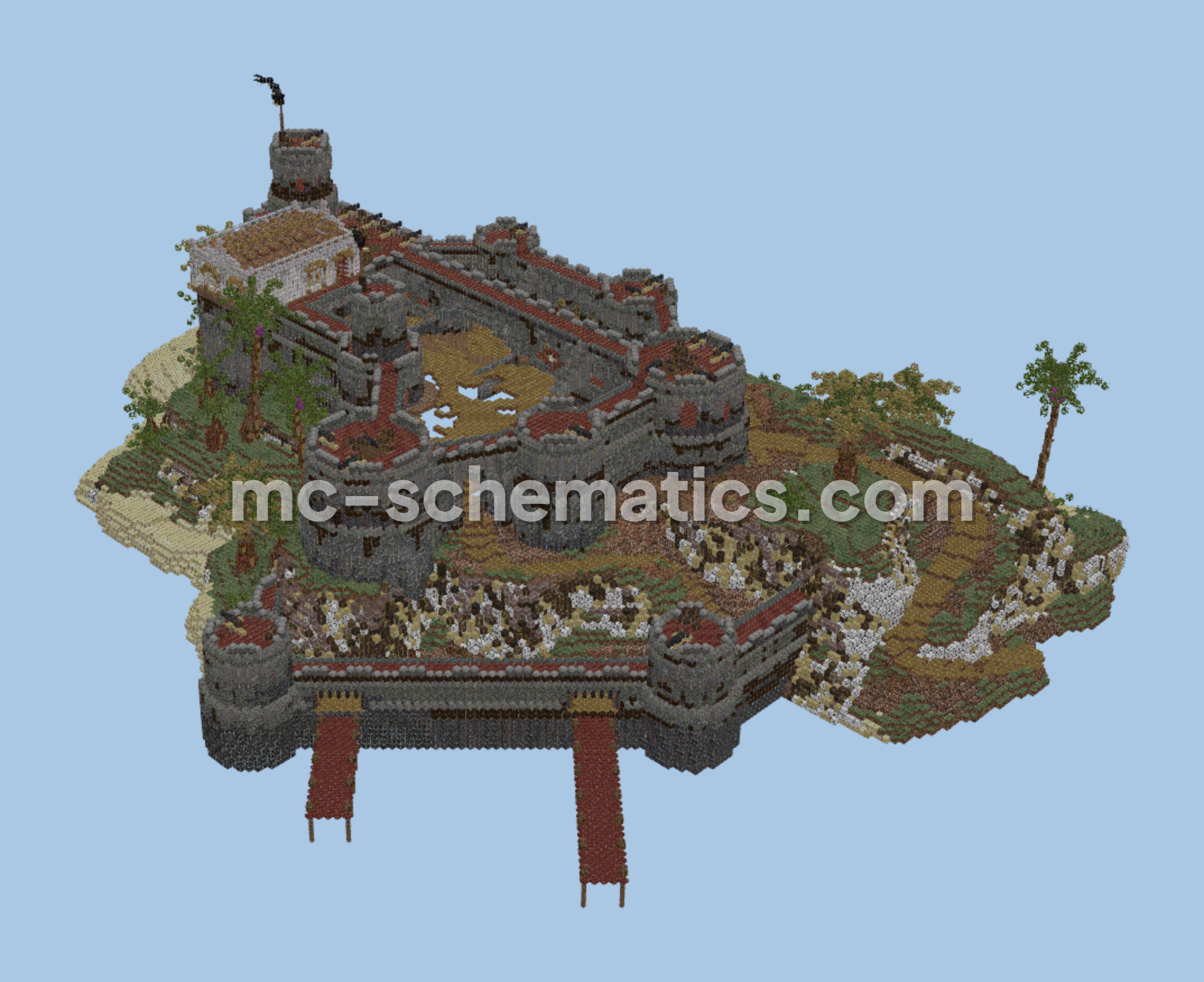 Pirate Castle Structure Minecraft schematic preview