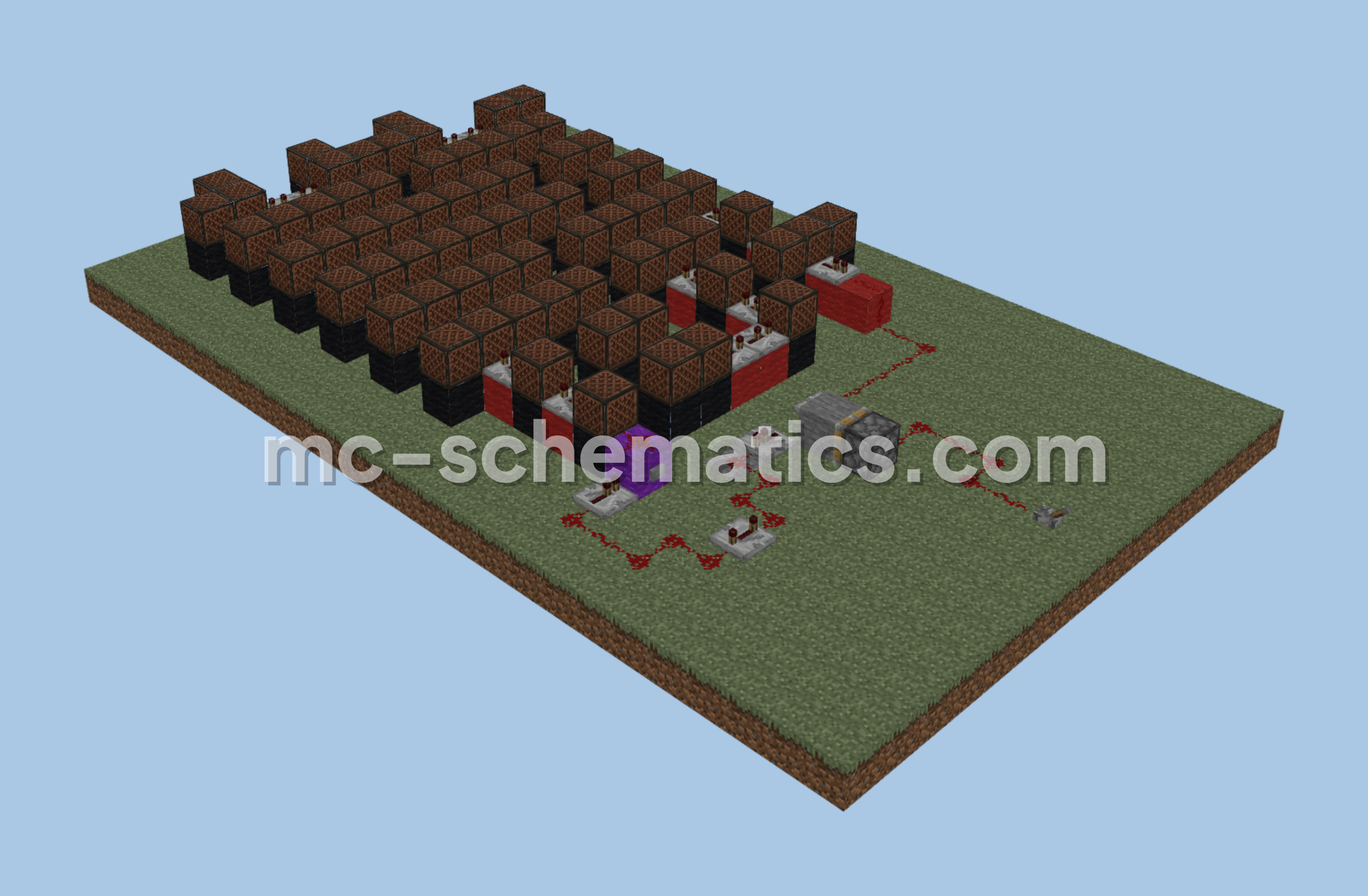 Pirate's Theme Noteblock Song Minecraft schematic preview