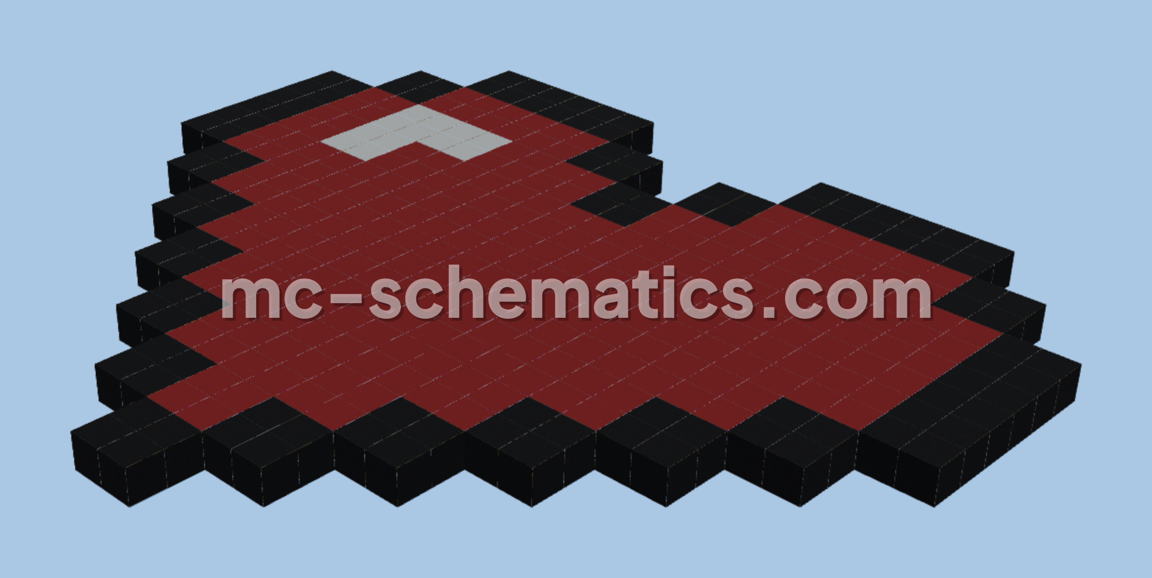 Pixel Heart Minecraft schematic preview