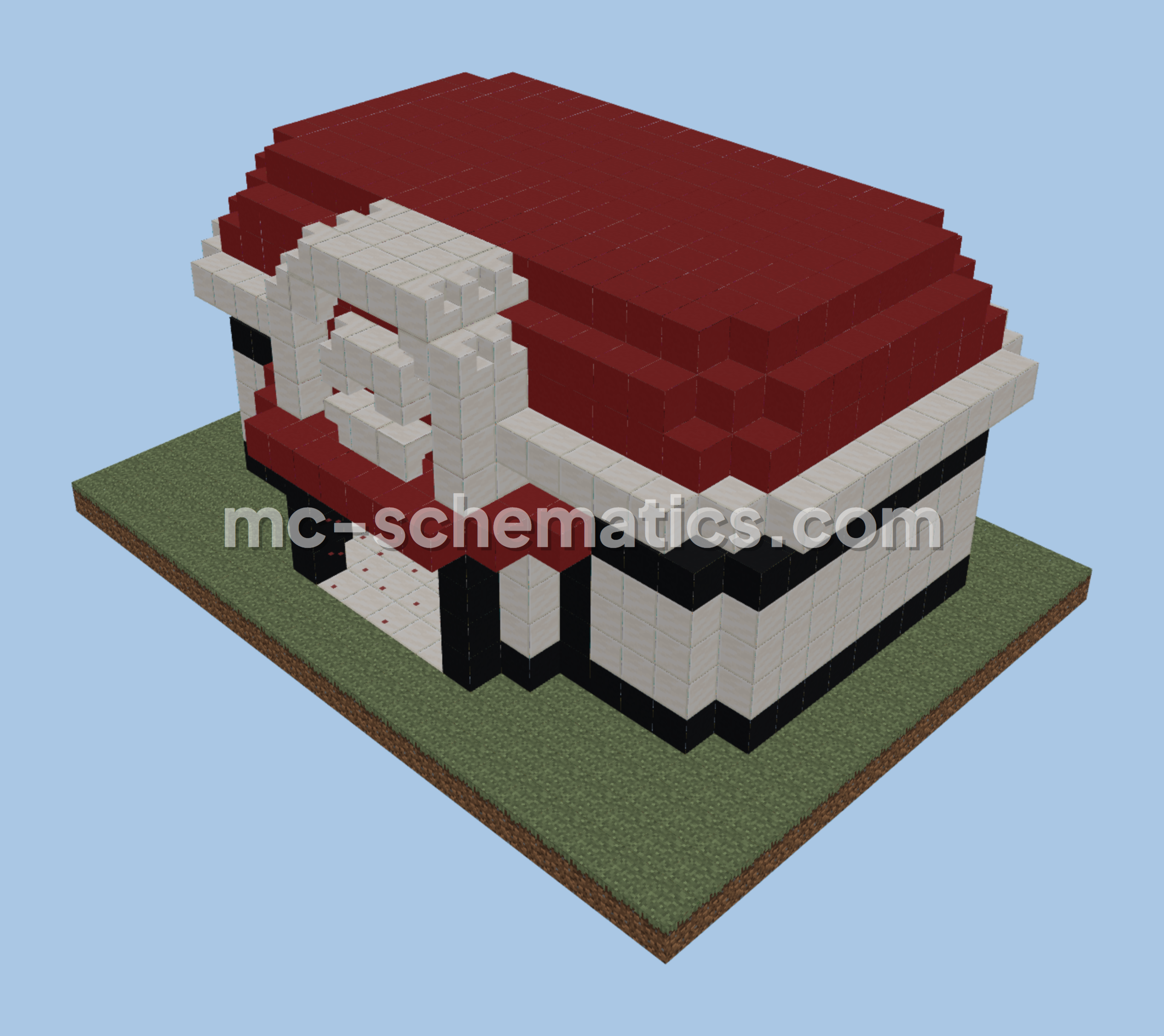 Pixelmon Pokémon Center Minecraft schematic preview