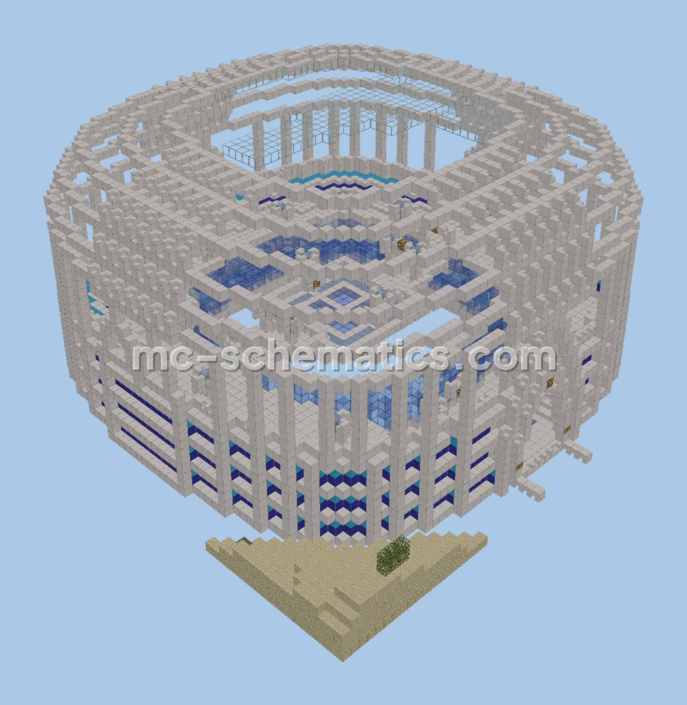 Pixelmon Water Gym Minecraft schematic preview