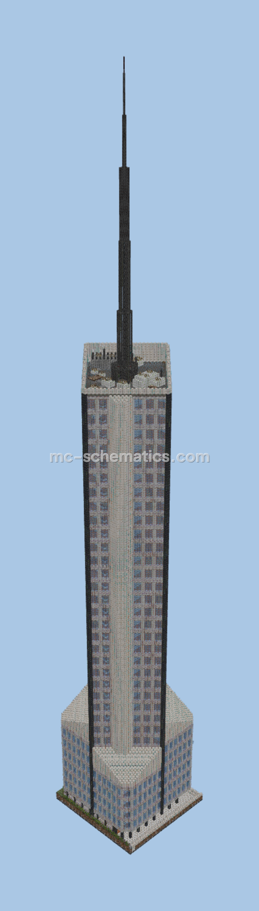 Platinum Residential Tower with Antenna Minecraft schematic preview