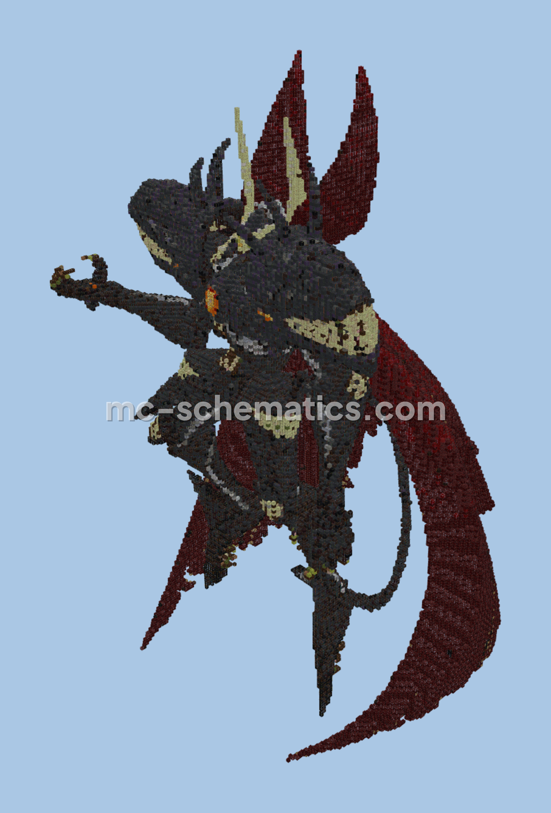 Plutomon Statue - God Level Minecraft Sculpture Minecraft schematic preview
