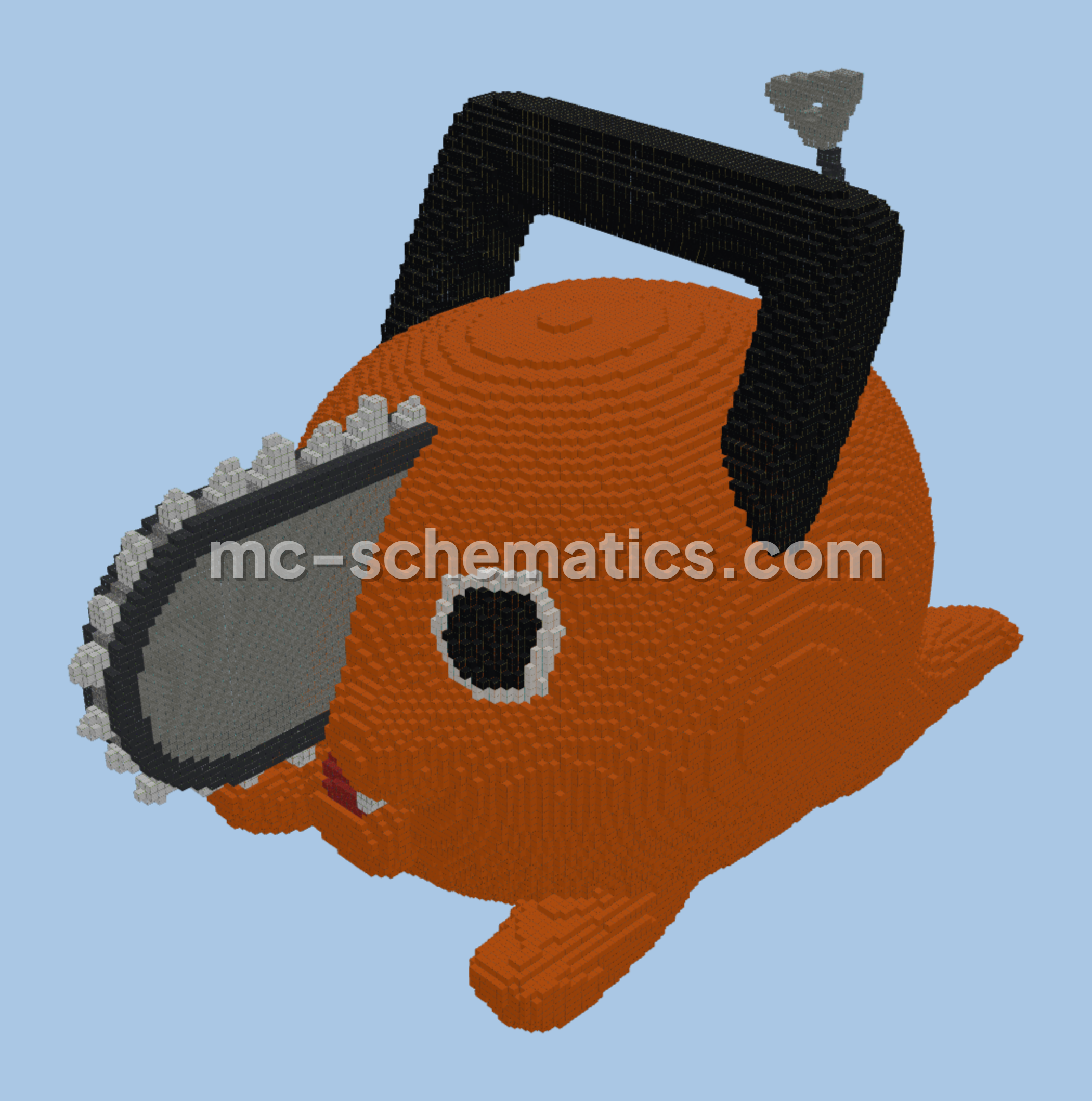 Pochita - Chainsaw Man Figure Minecraft schematic preview